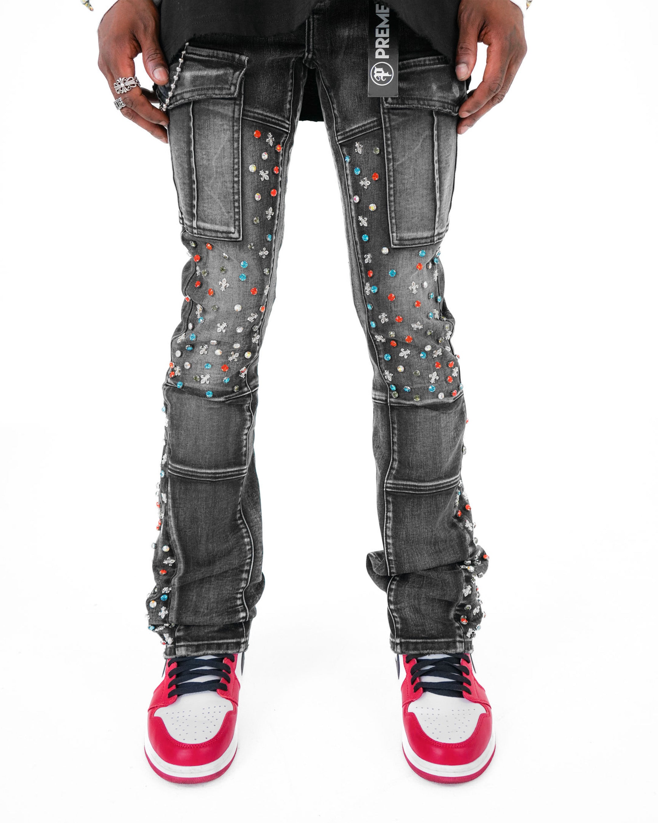 Black Prism Cargo Denim Jean