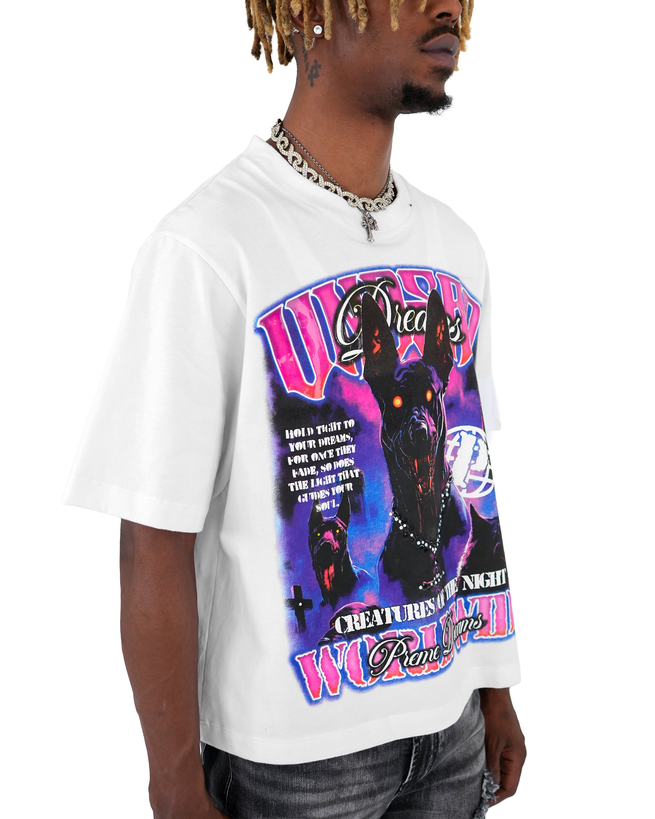 Hound of Shadows White T-Shirt