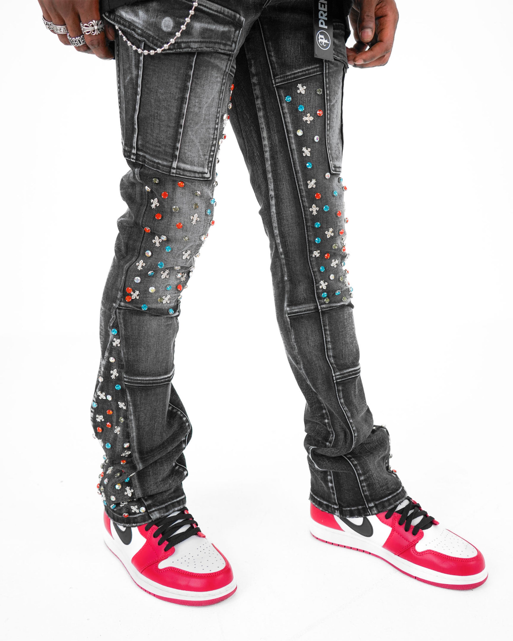 Black Prism Cargo Denim Jean