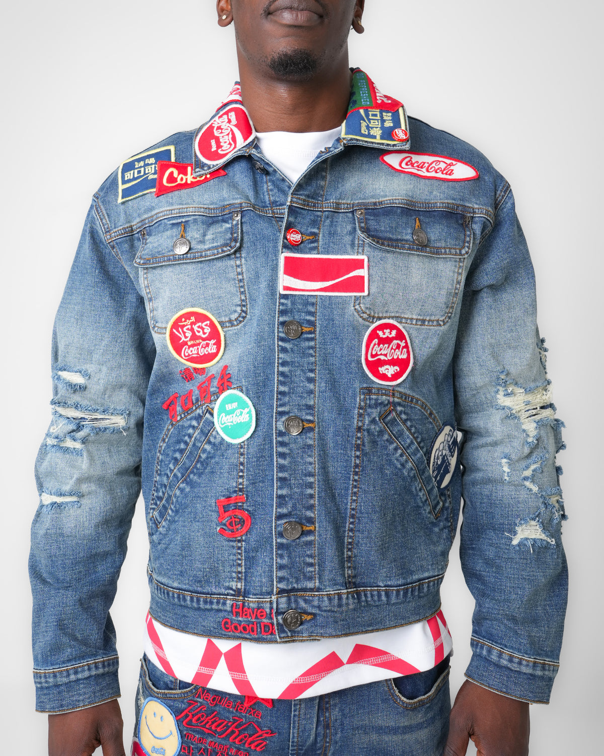 Coca-Cola Neon City Blue Denim Jacket
