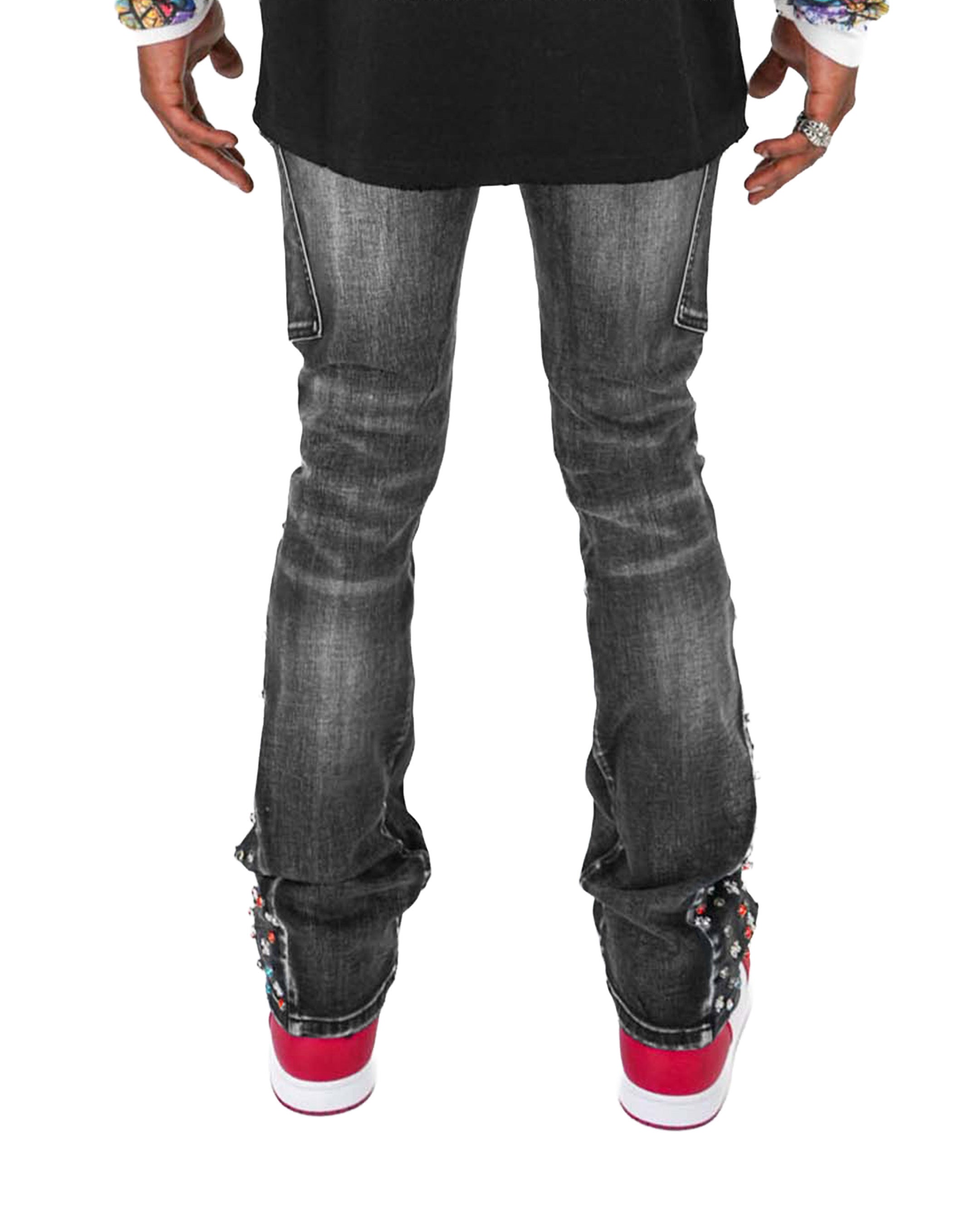 Black Prism Cargo Denim Jean