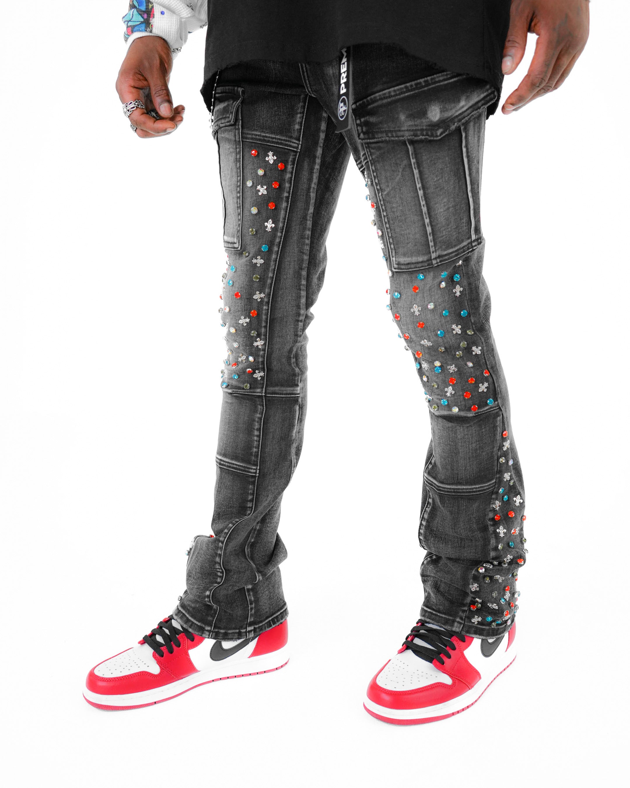 Black Prism Cargo Denim Jean