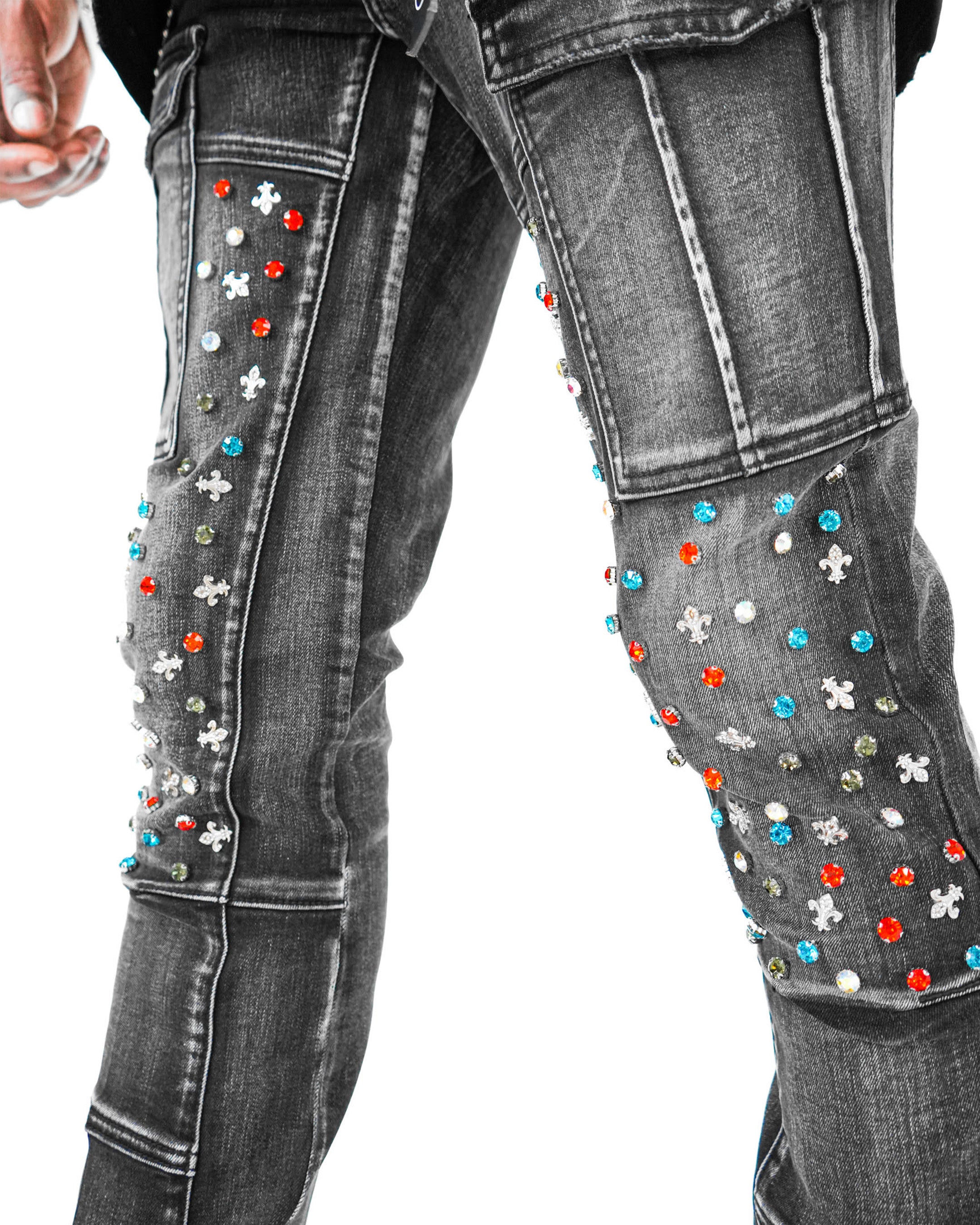 Black Prism Cargo Denim Jean