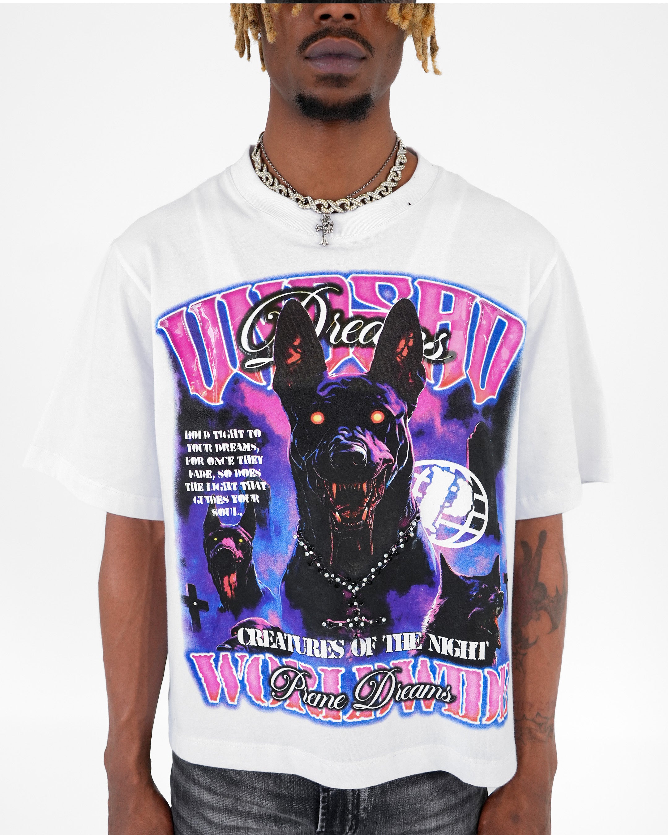 Hound of Shadows White T-Shirt