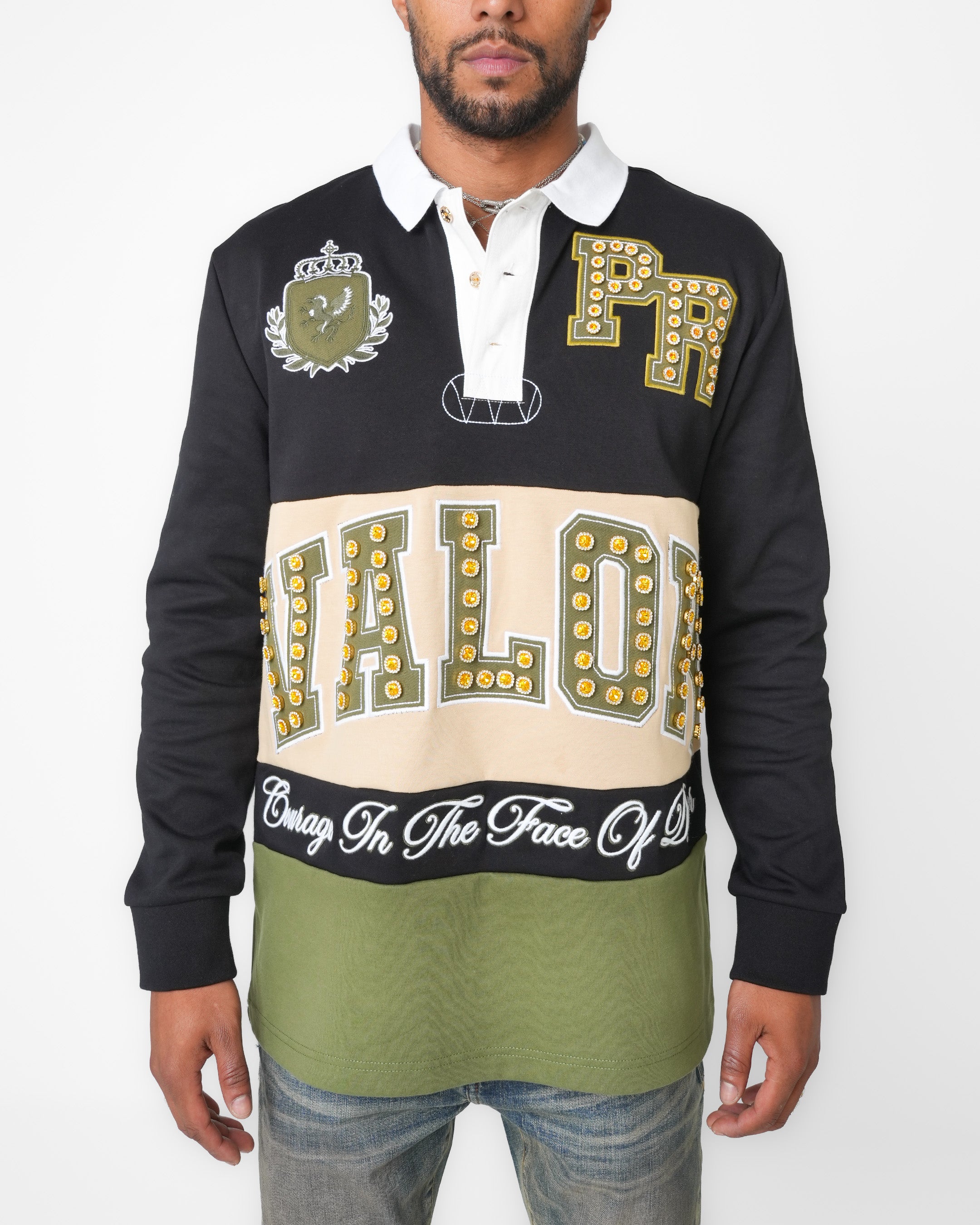 Valor Club Olive Long Sleeve Polo