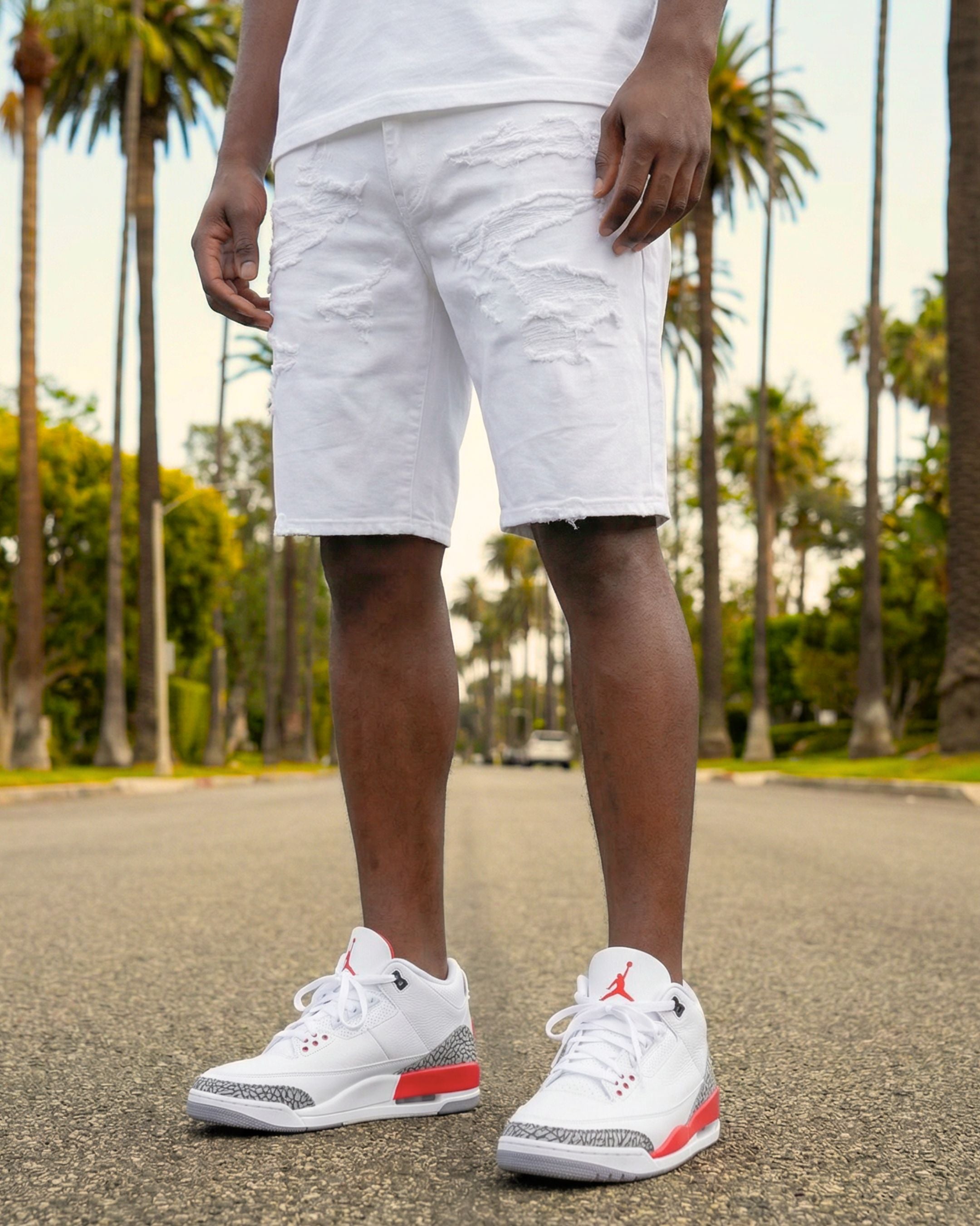 Daylight Shine White Denim Short