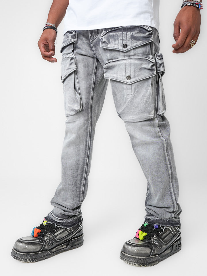 Artic Silver Vault Cargo Denim