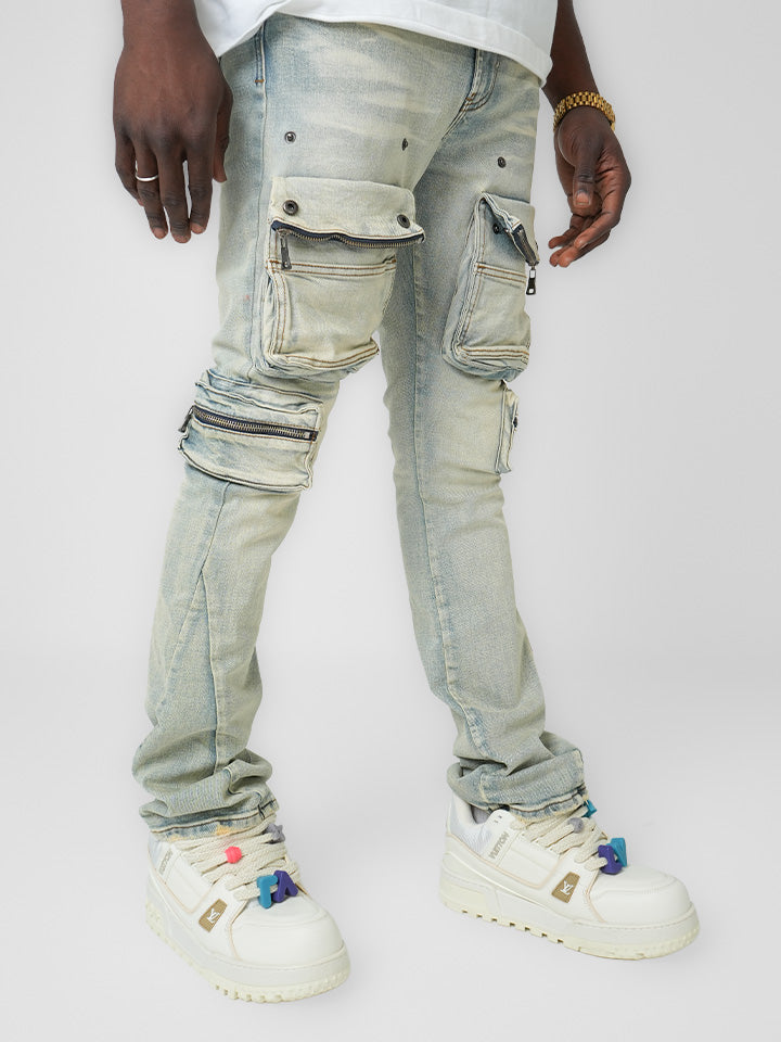 Utility Vault Light Blue Ice Cargo Denim