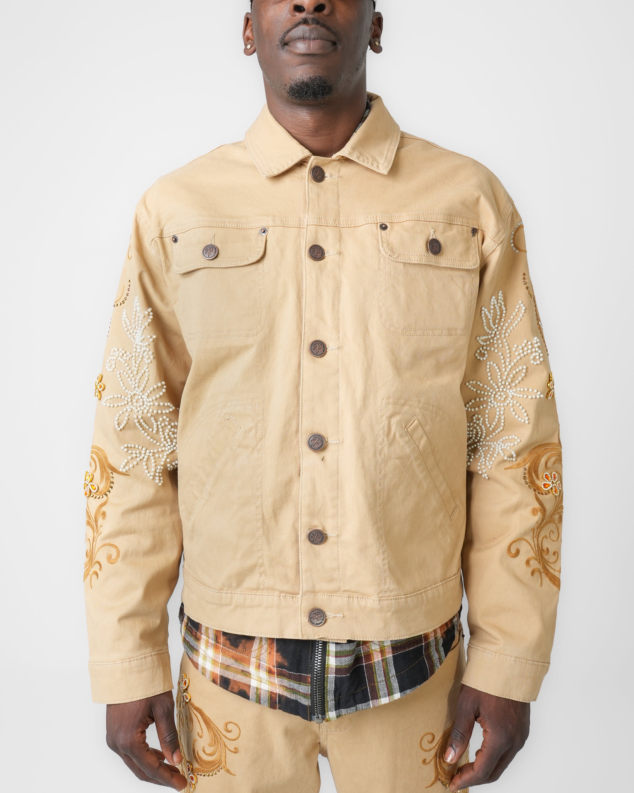 Pearl Bloom Denim Jacket