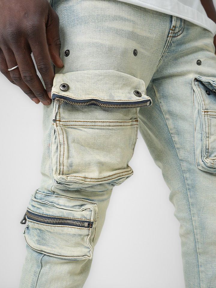 Utility Vault Light Blue Ice Cargo Denim