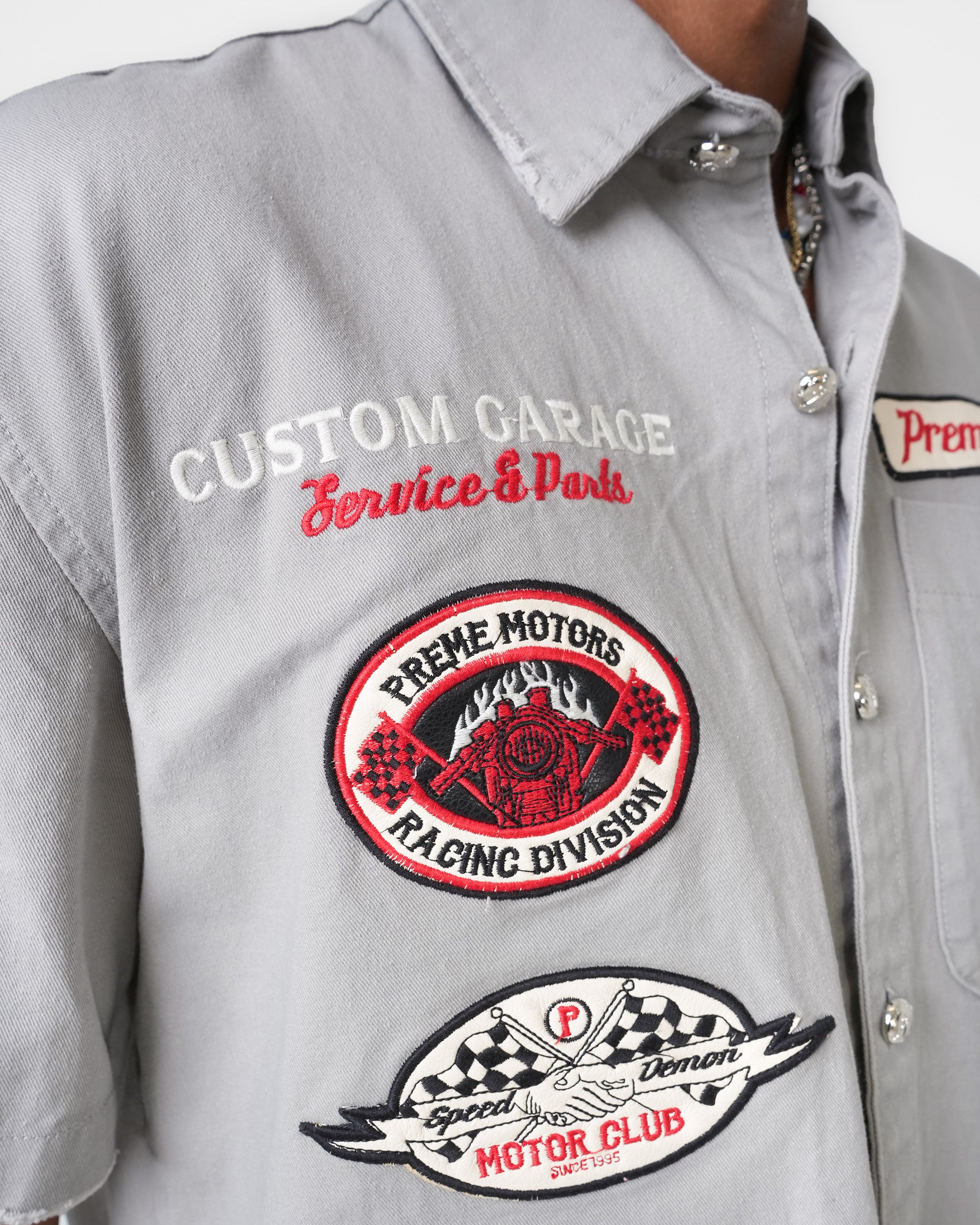 Outlaw Motor Garage Gray Mechanical Shirt