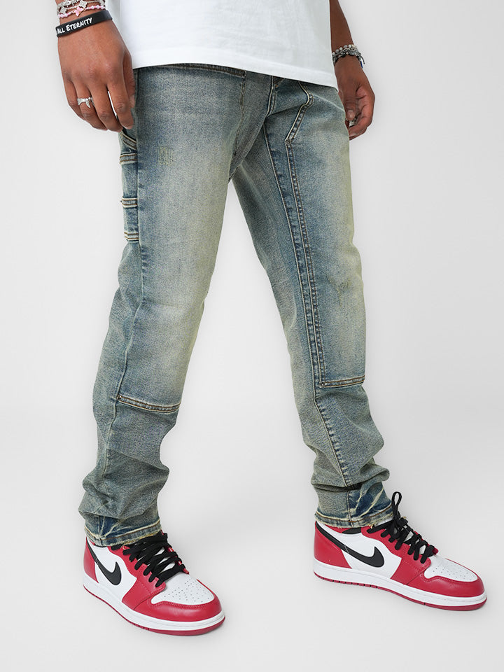 Gunmetal Oxide Indigo Denim