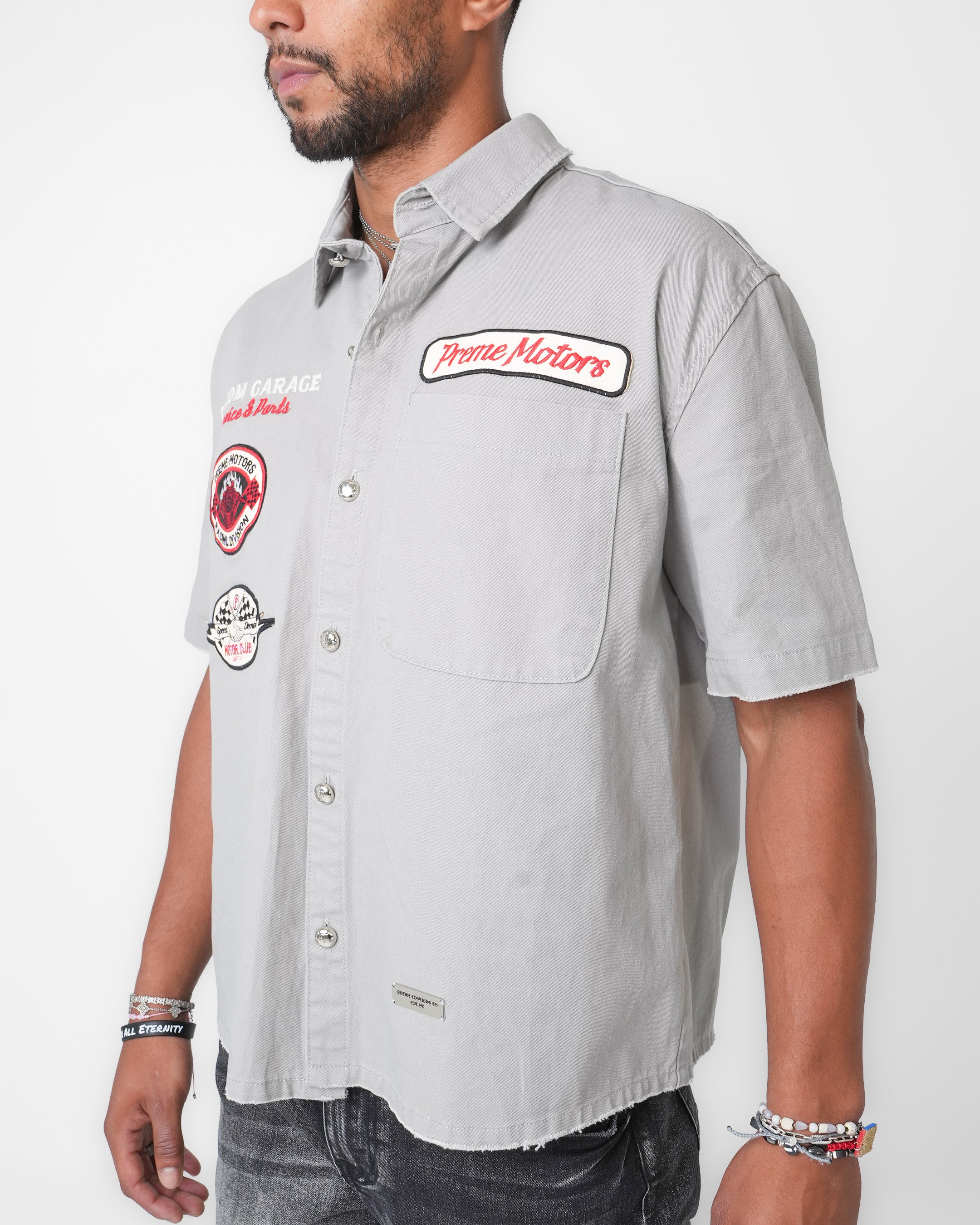 Outlaw Motor Garage Gray Mechanical Shirt