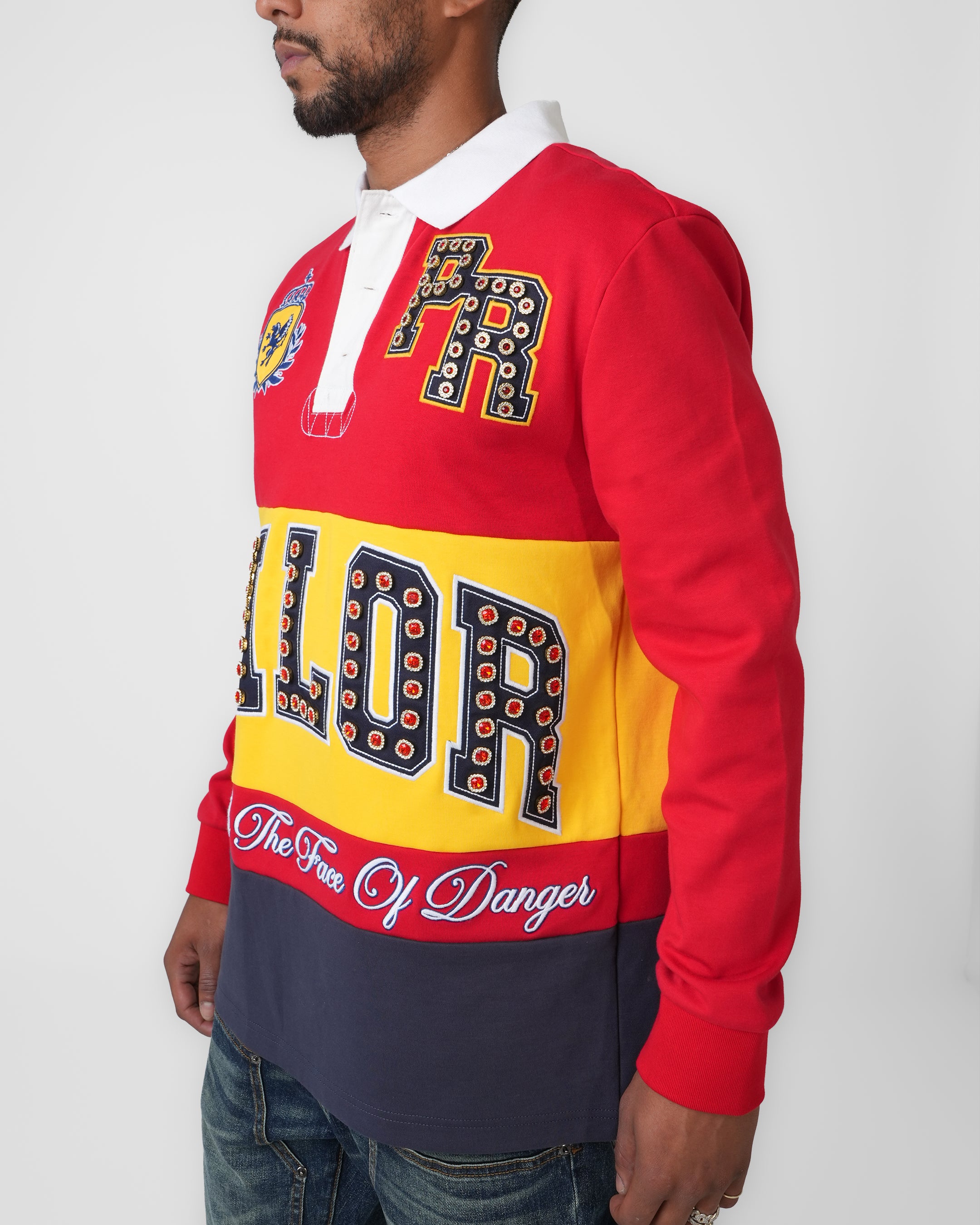 Devotion Club Red Long Sleeve Polo