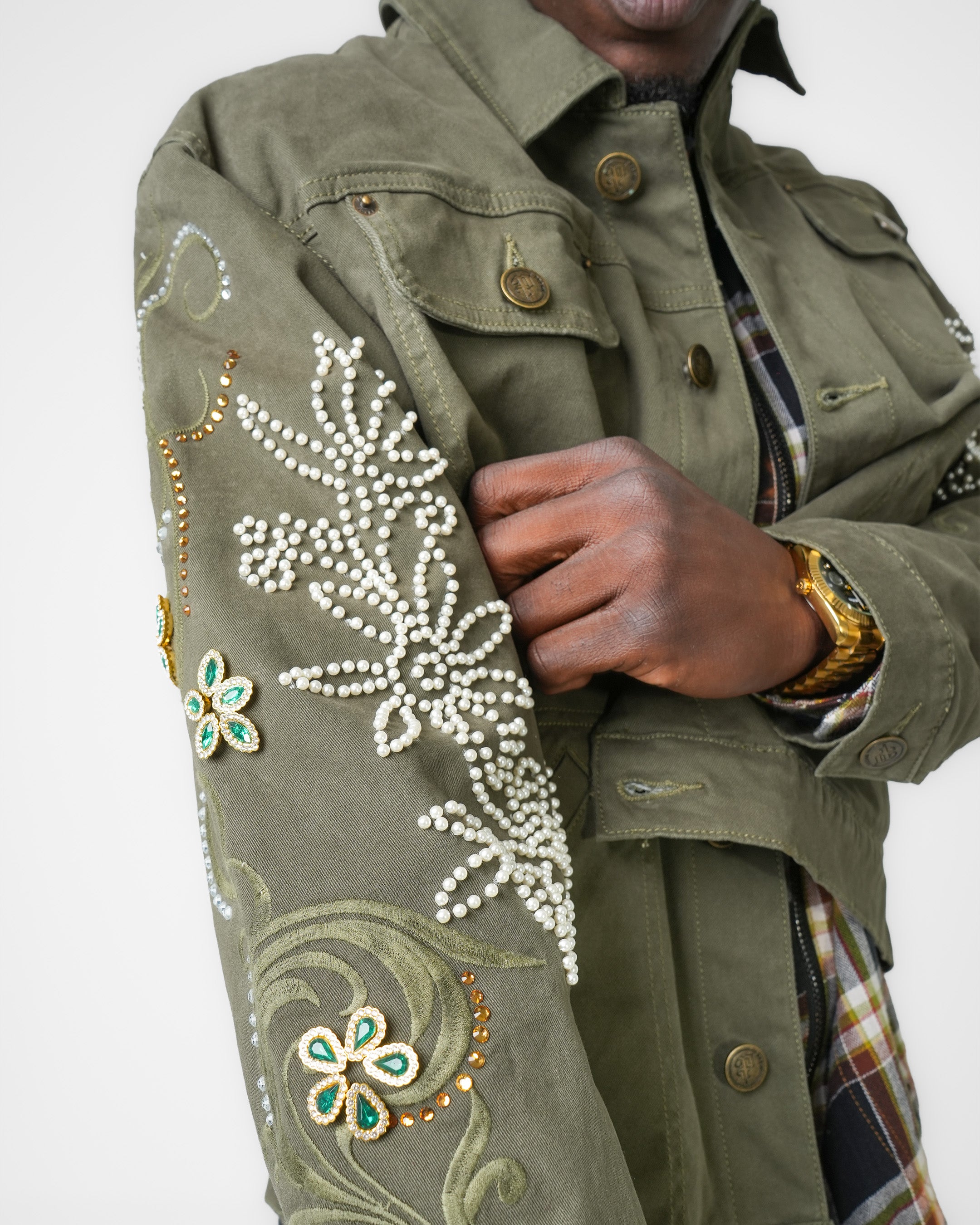 Emerald Pearl Bloom Jacket