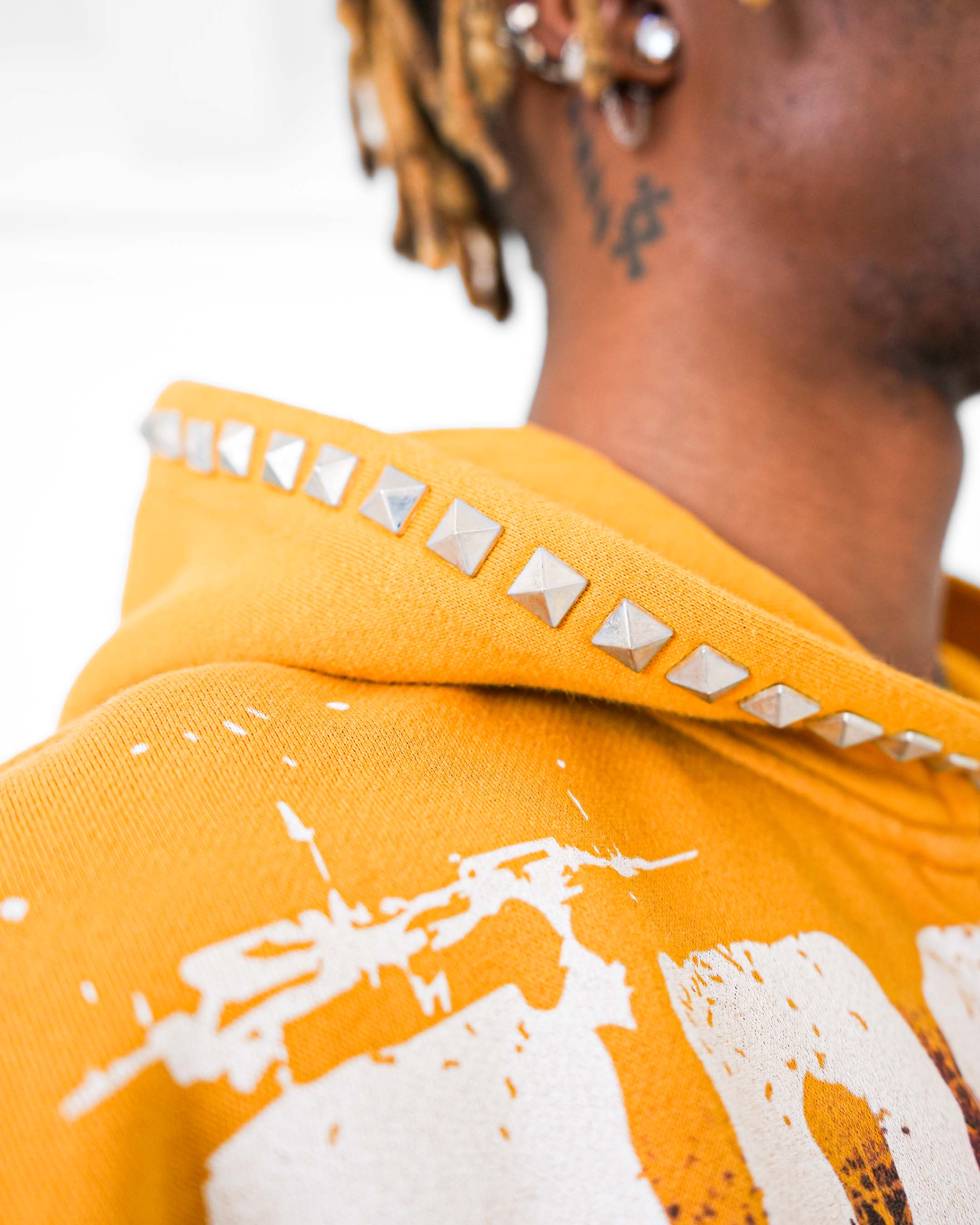 Broken Mind Yellow Zip Hoodie