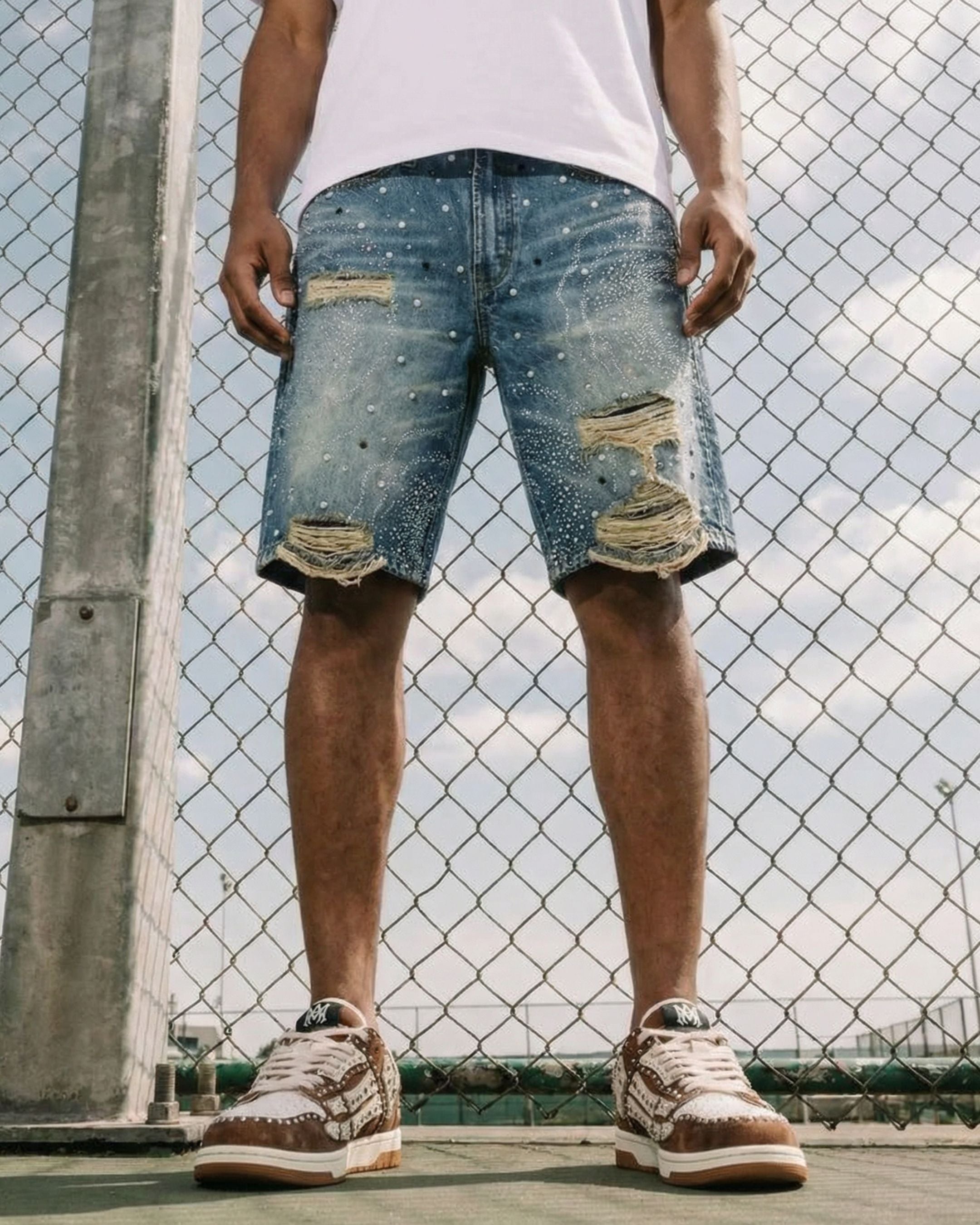 Celestial Tide Indigo Denim Short