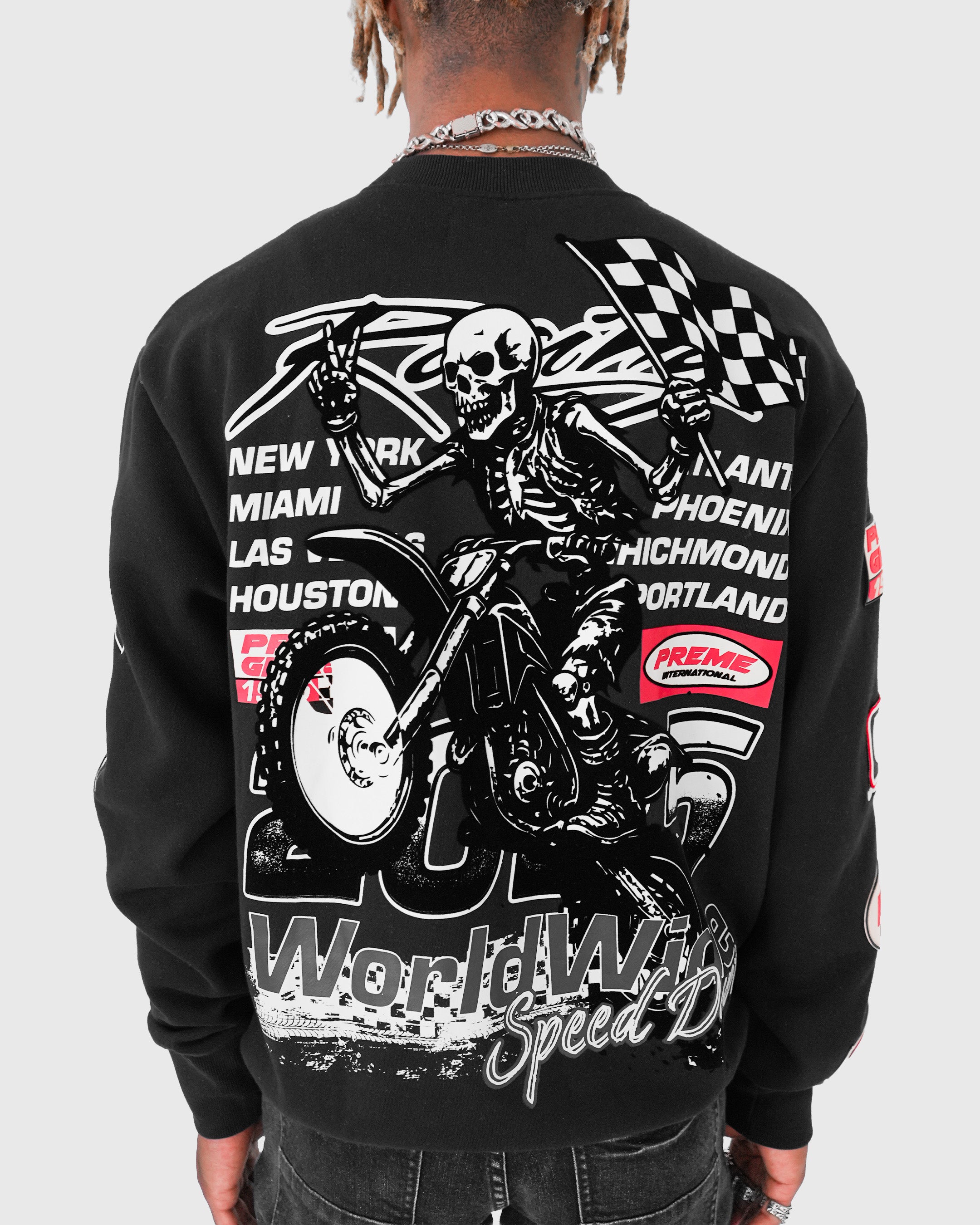 Devils Racing Black Crewneck