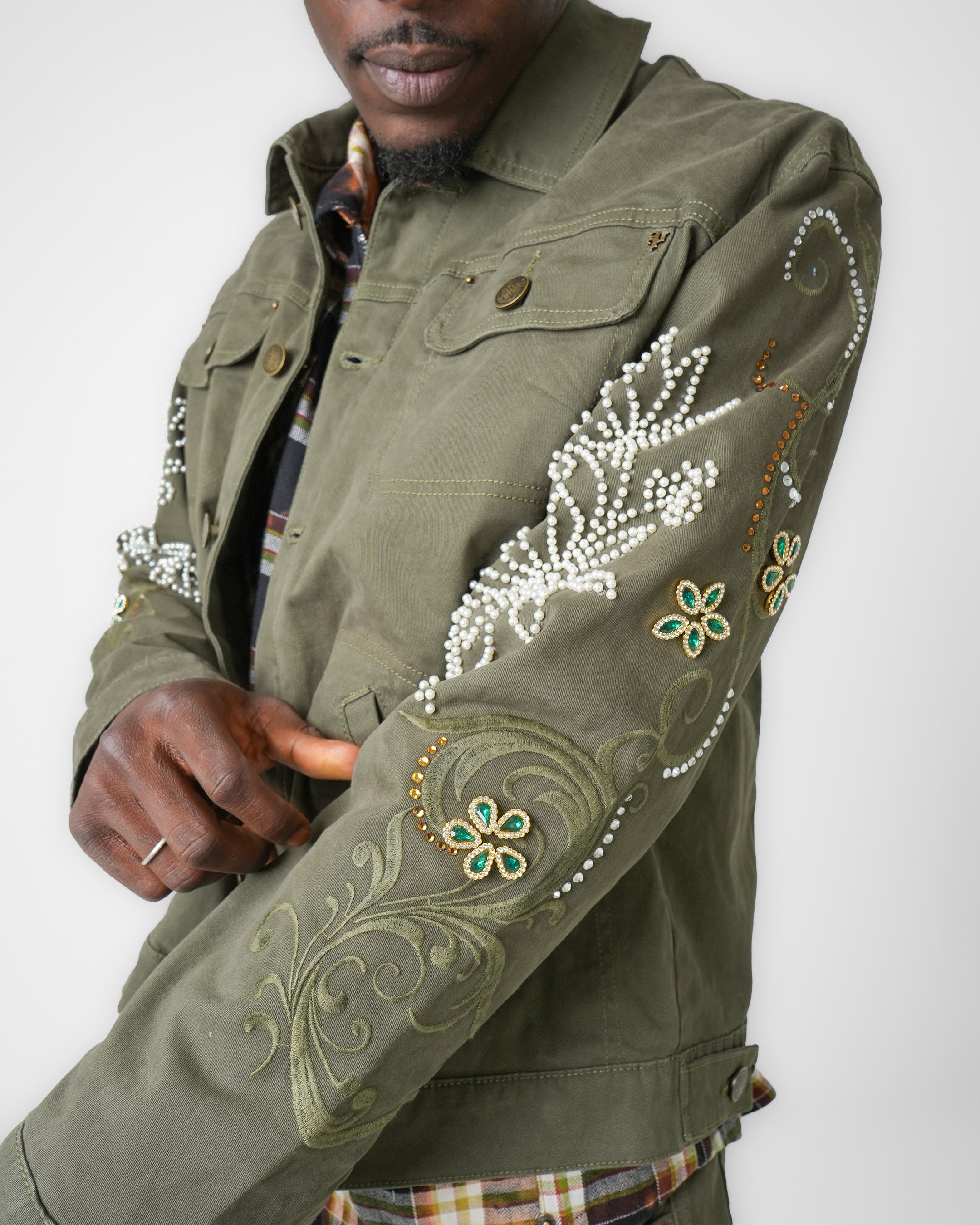 Emerald Pearl Bloom Jacket