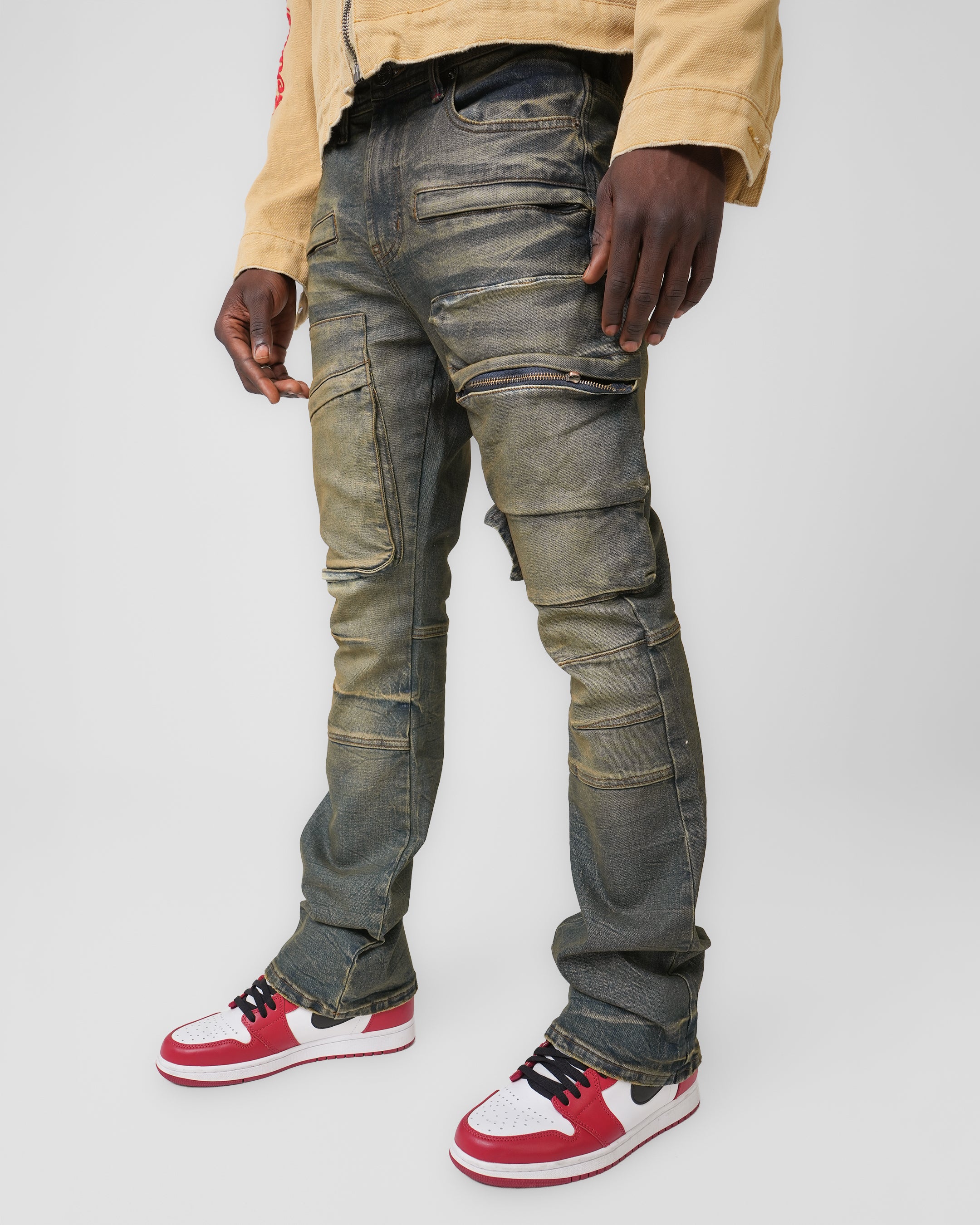 Hardpoint Grey Cargo Denim
