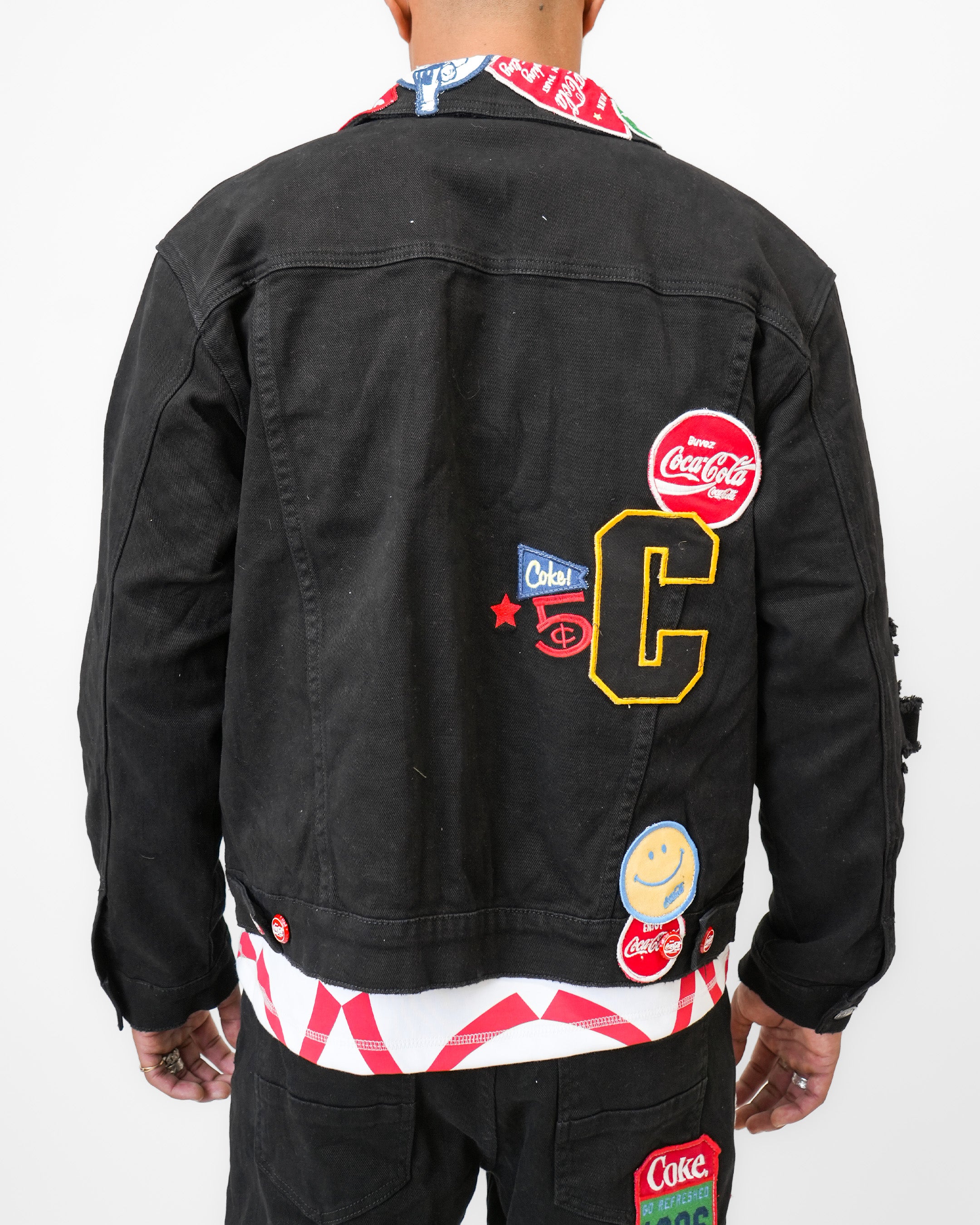 Coca-Cola Neon City Black Denim Jacket