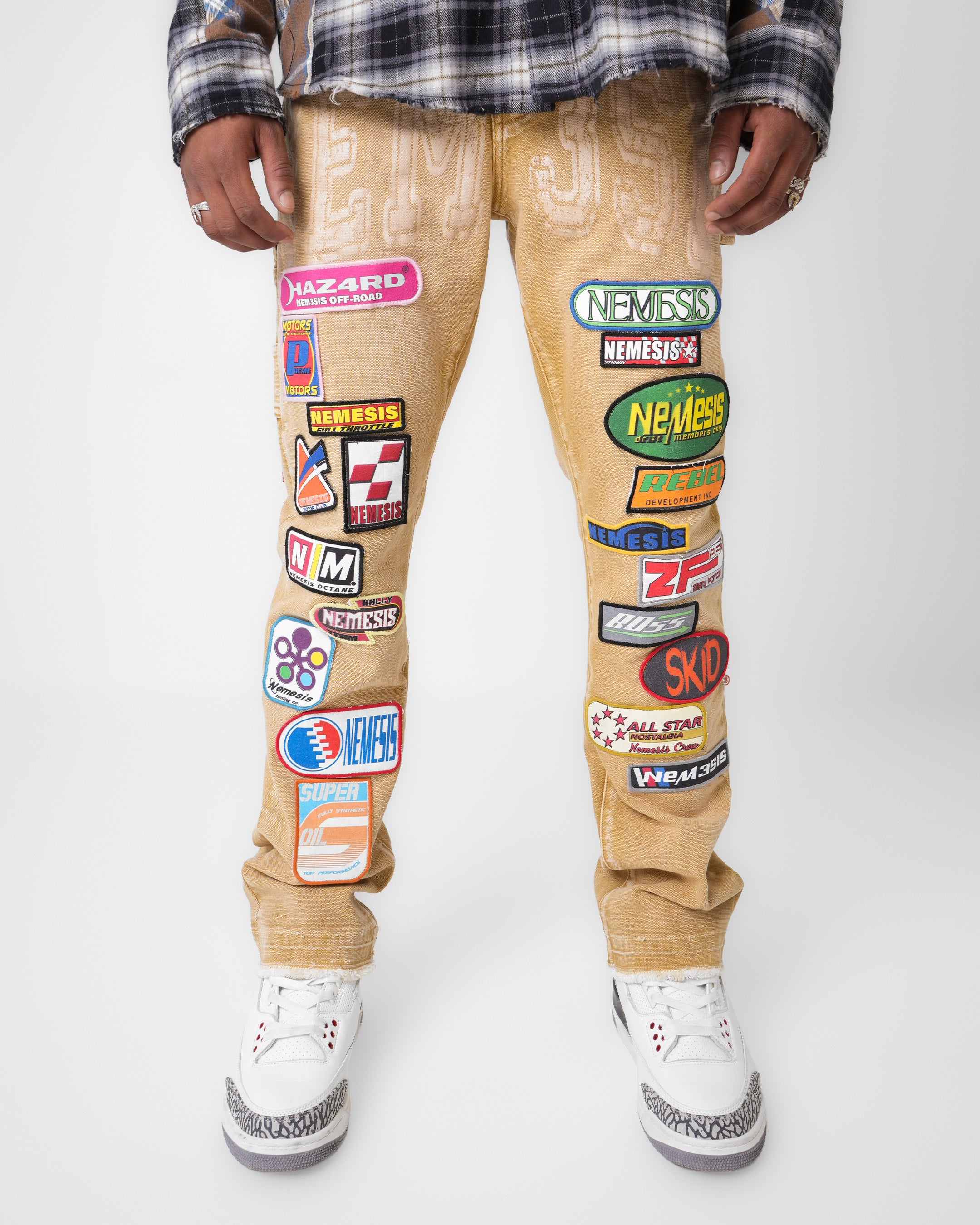 Nemesis Patchwork Circuit Beige Denim