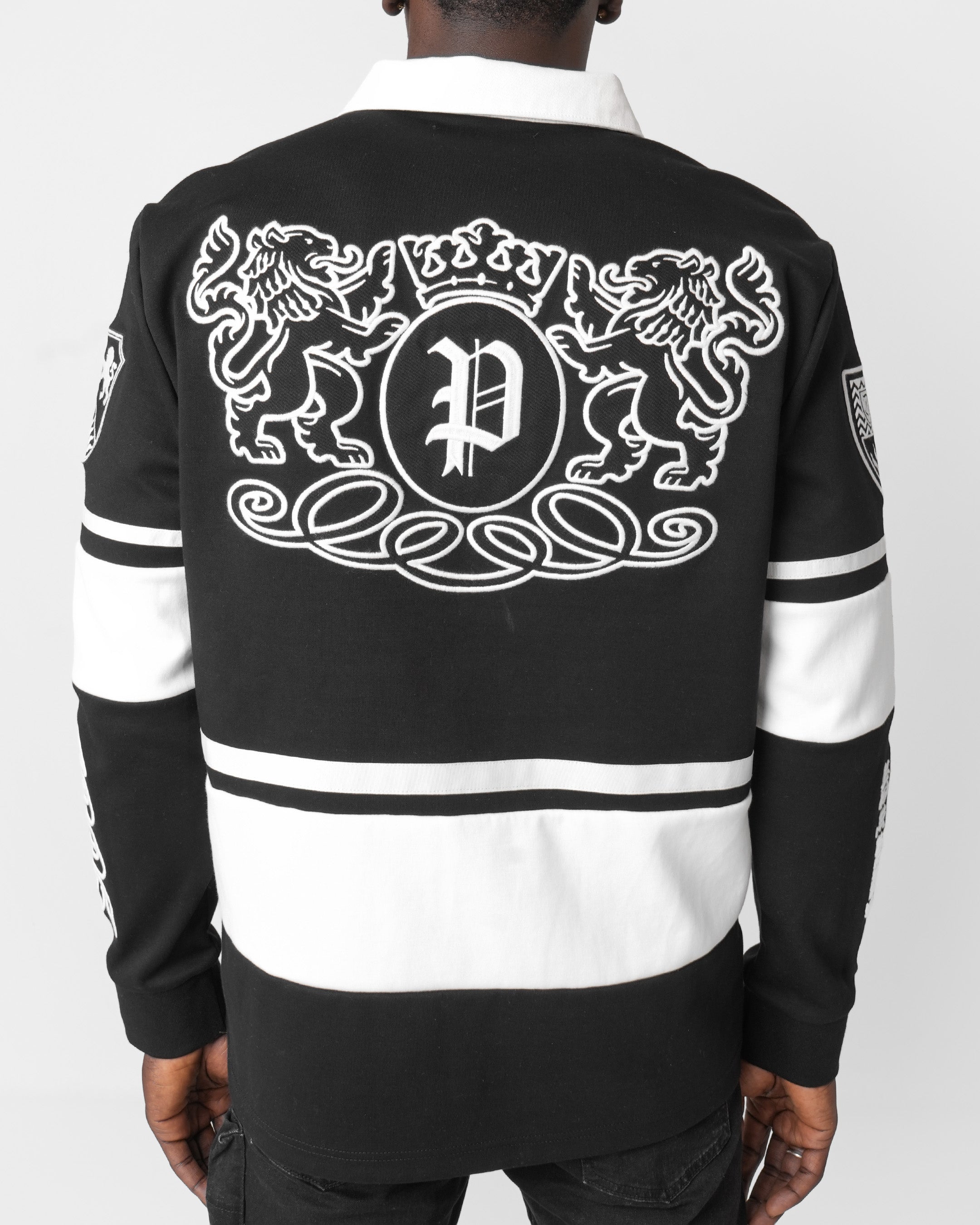 Valor Division Black Long Sleeve Polo