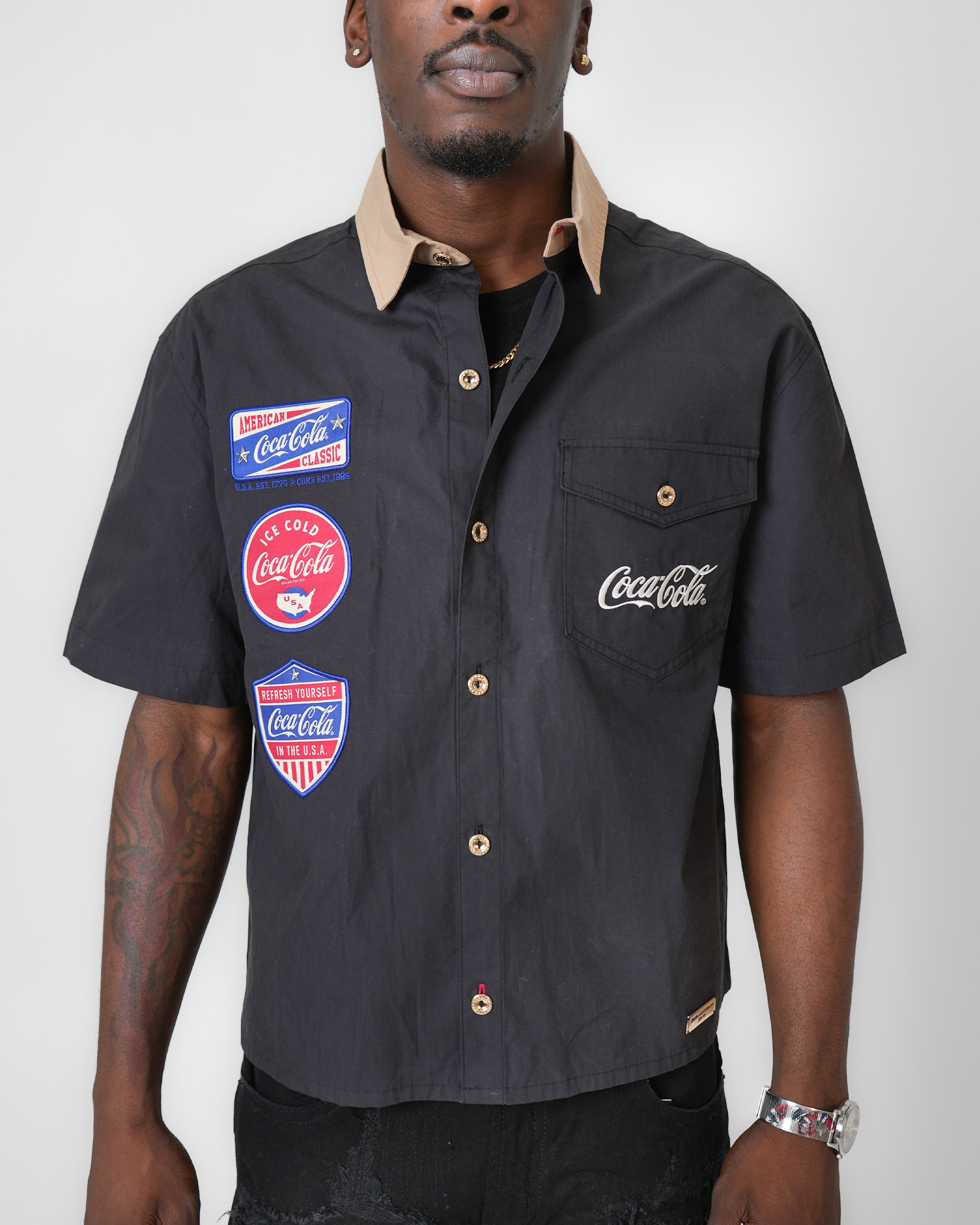 Coca-Cola Old Bodega Black Mechanic Shirt