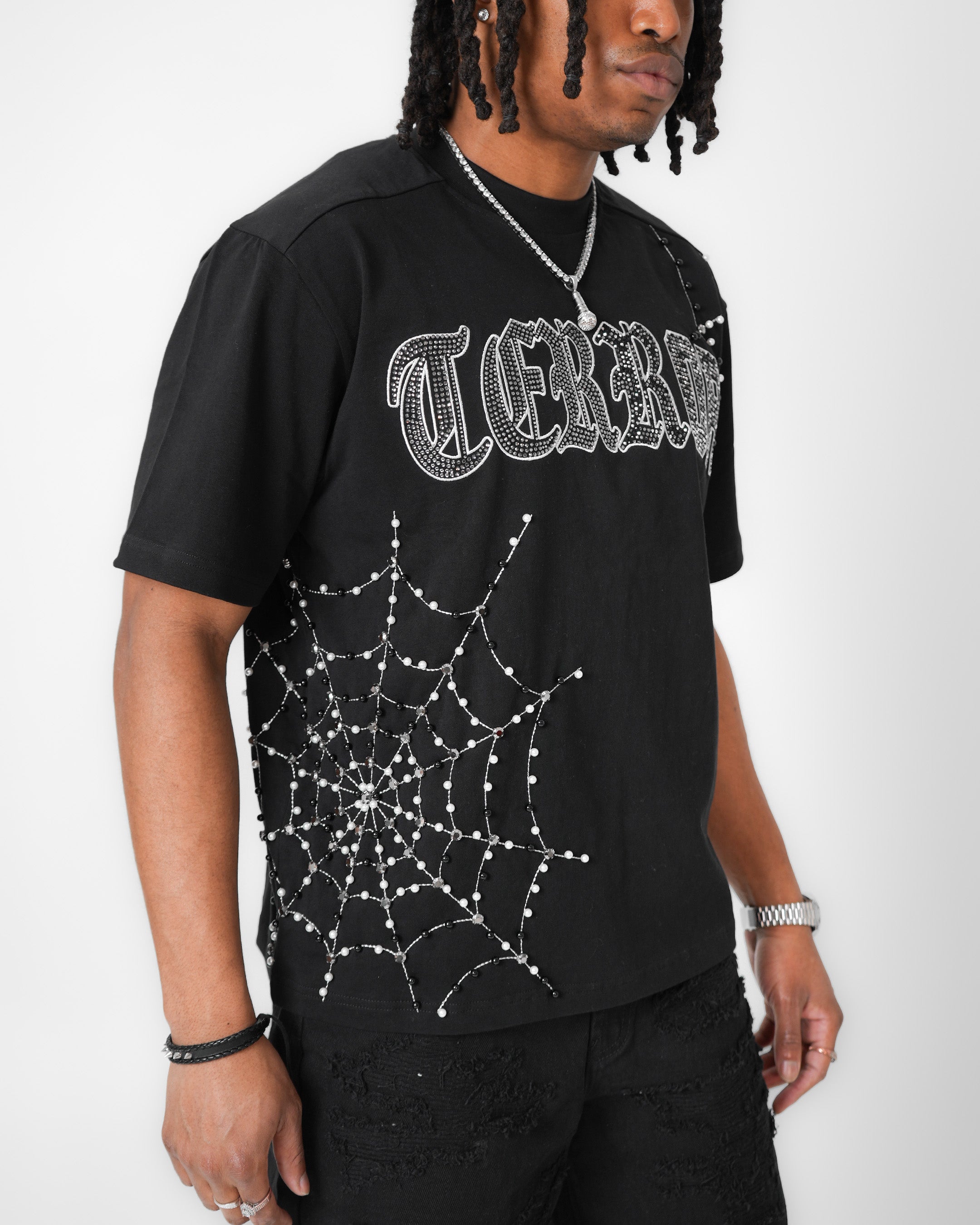 Terror Webbing Crystal Black T-Shirt