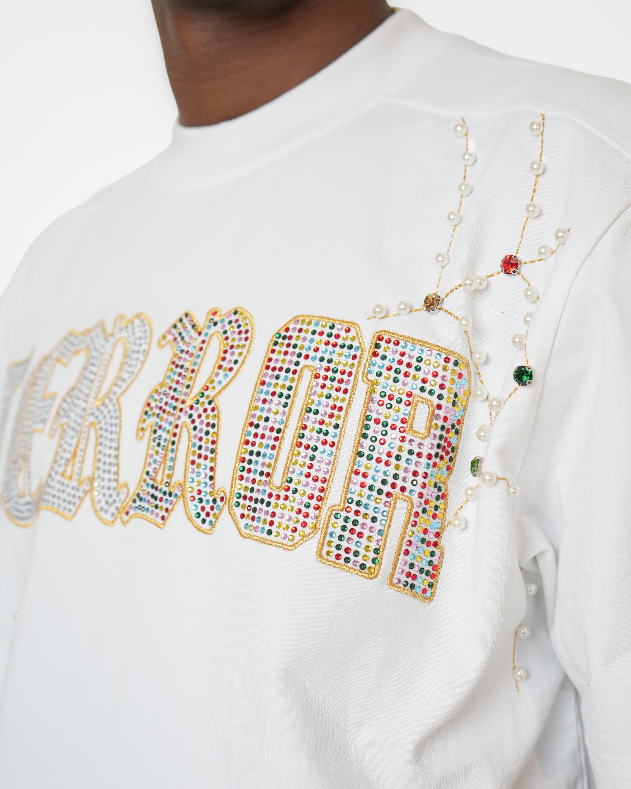 Terror Webbing White Crystal T-Shirt
