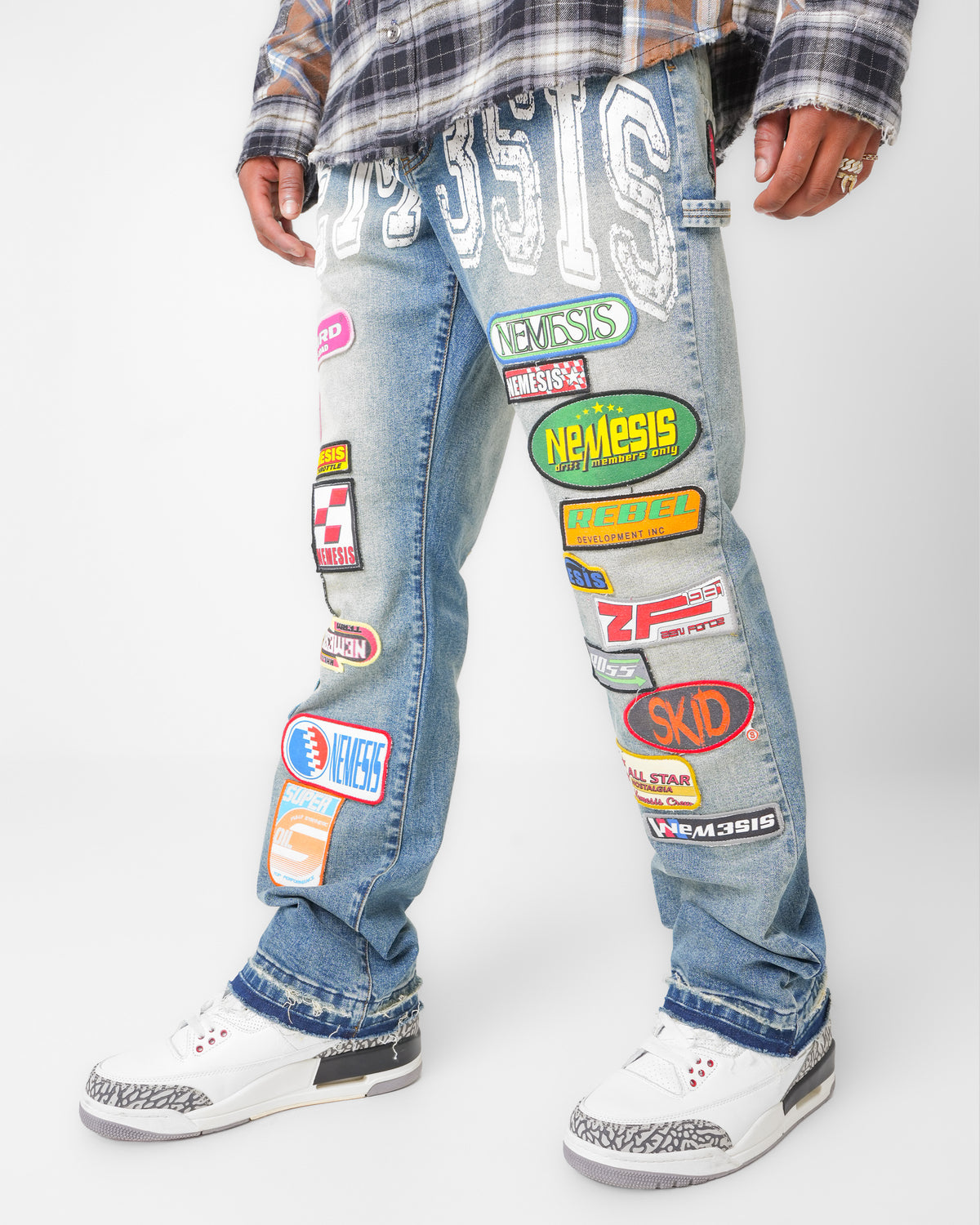 Nemesis Patchwork Circuit Indigo Denim