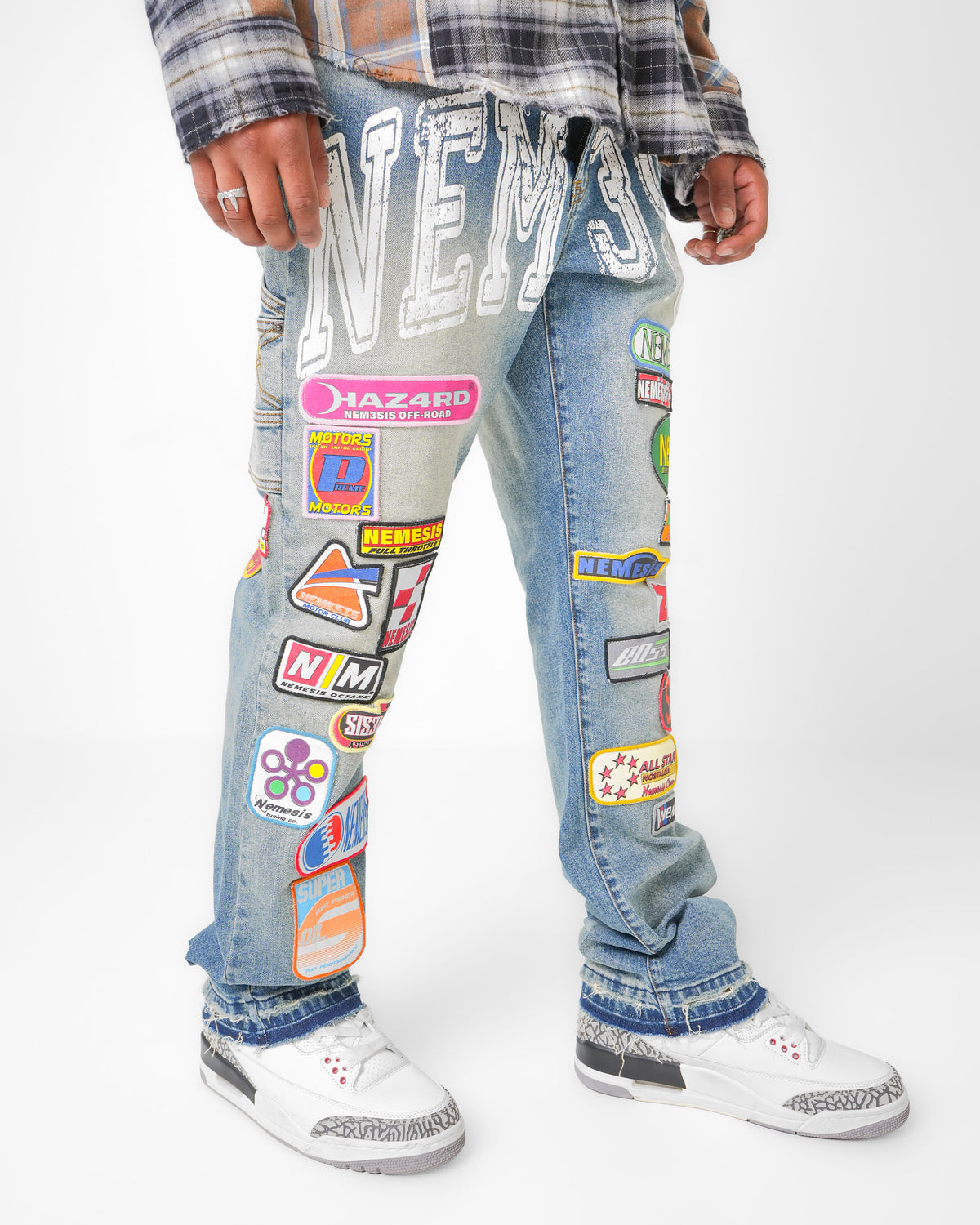Nemesis Patchwork Circuit Indigo Denim