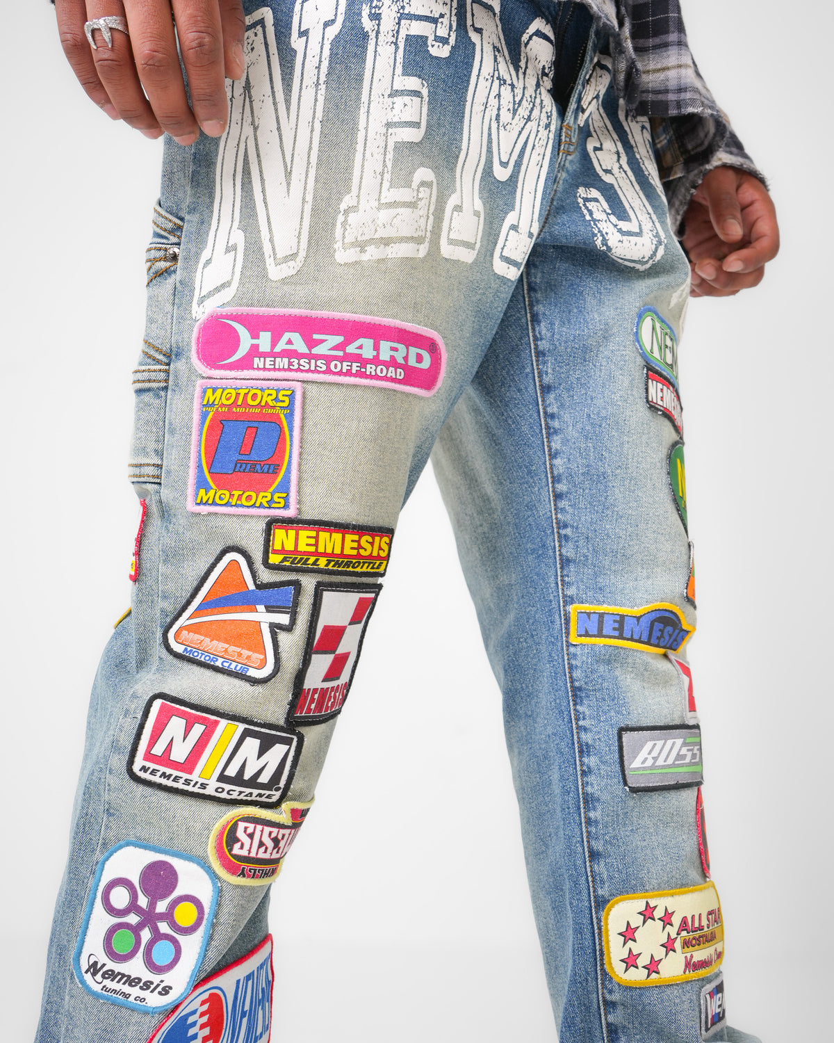 Nemesis Patchwork Circuit Indigo Denim
