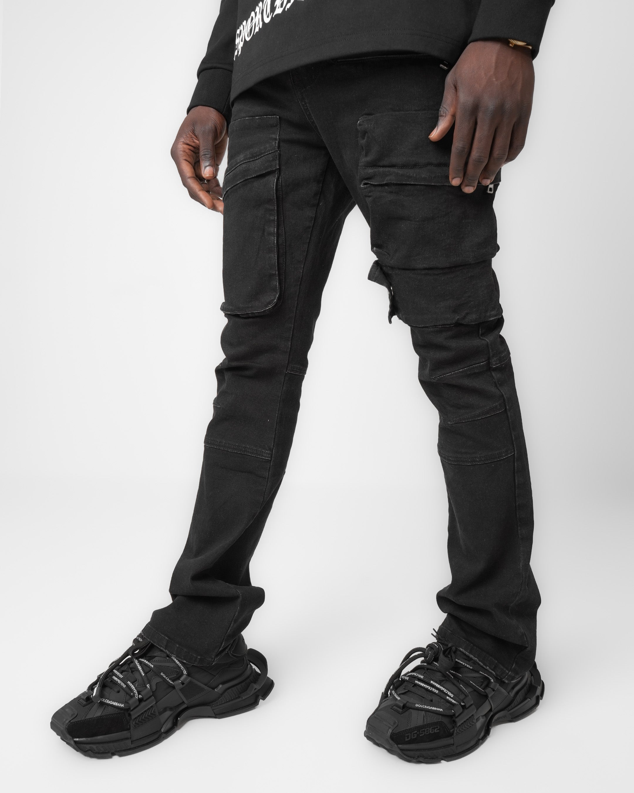 Hardpoint Black Cargo Denim