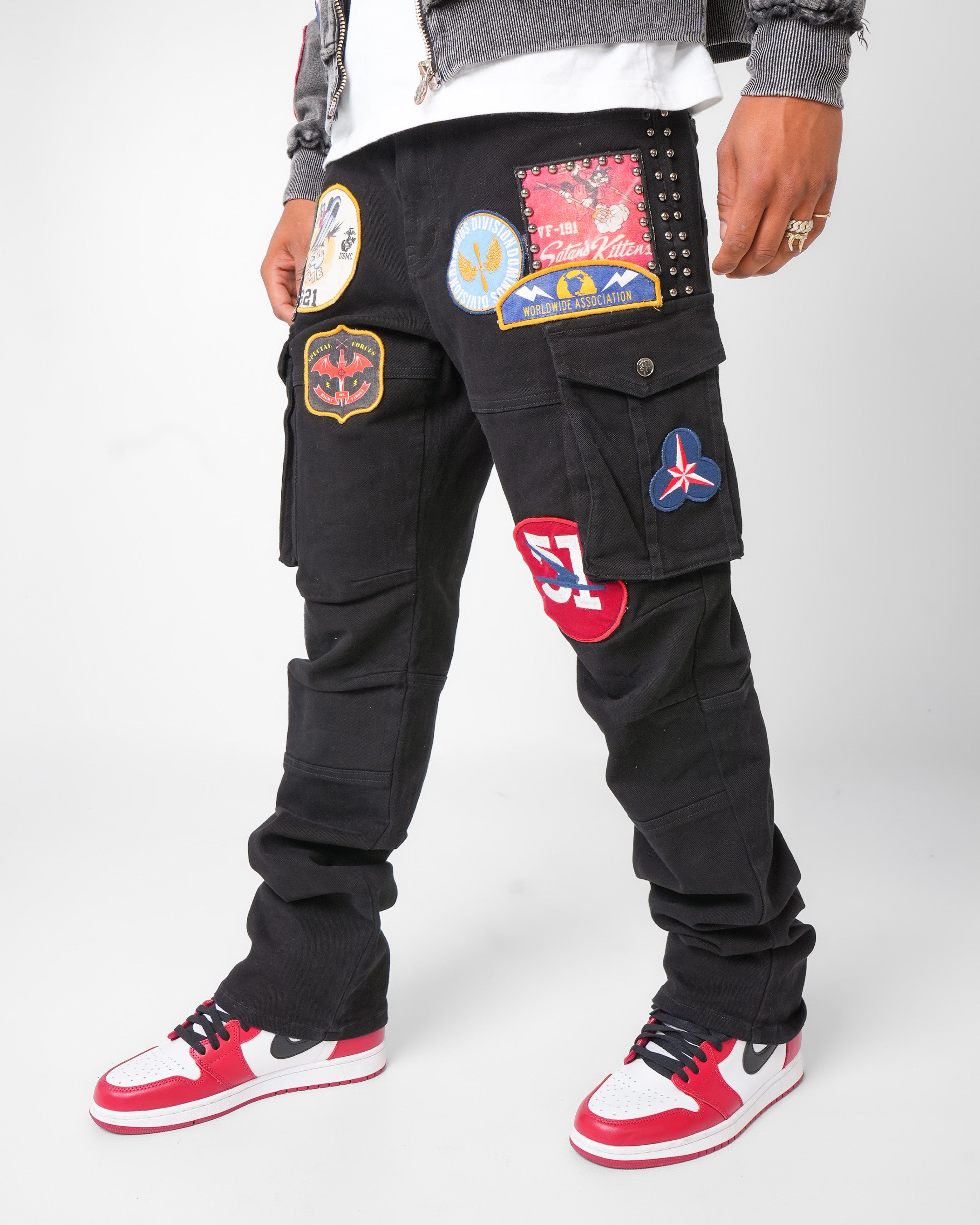 Flight Command Black Cargo Denim