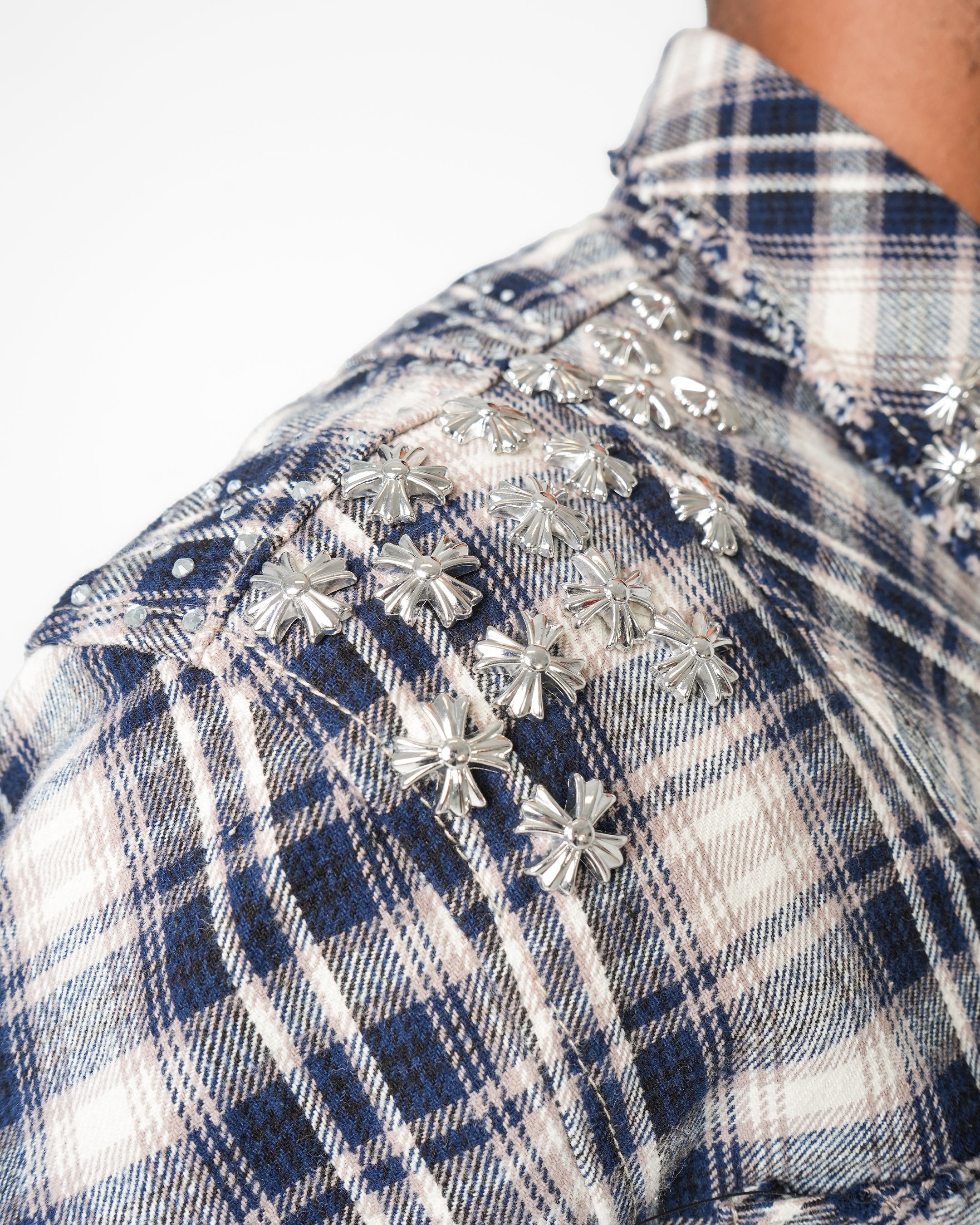 Chrome Stardust Steel Blue Flannel