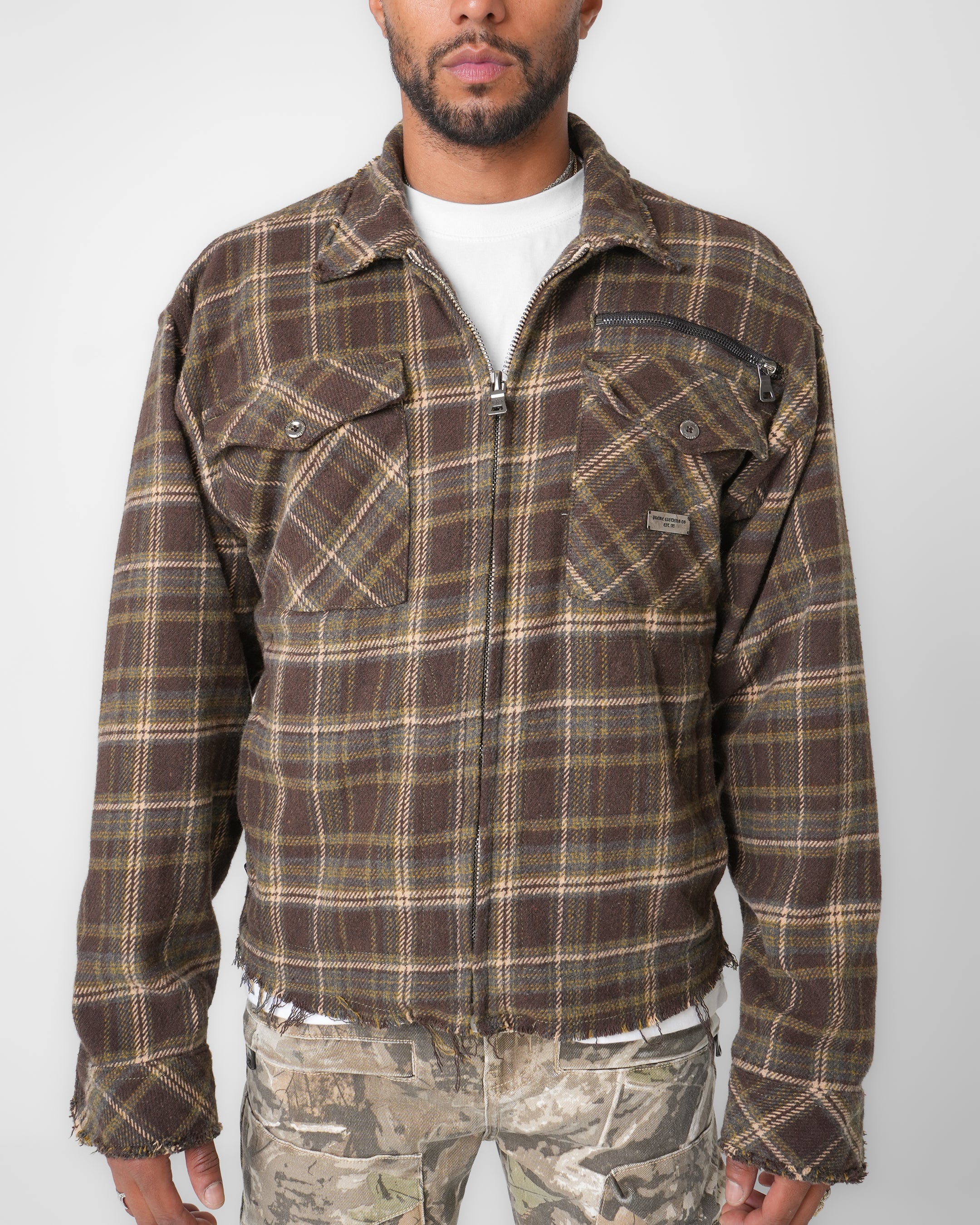 Archangel Crest Dark Oak Flannel Jacket