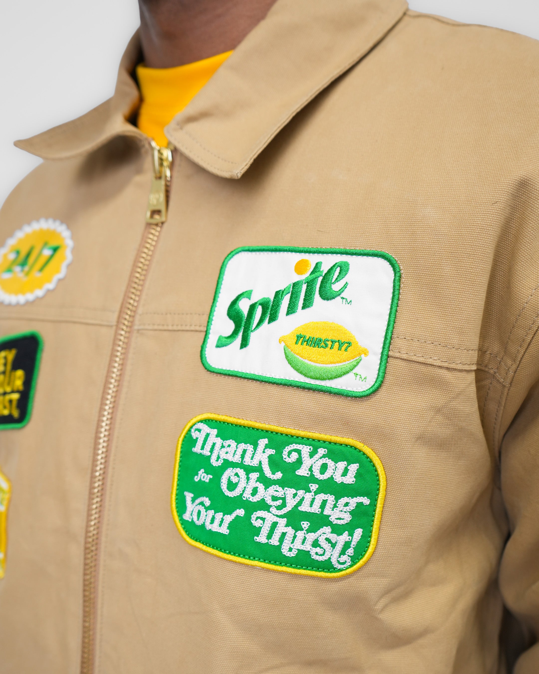 Sprite Obey Your Thirst Khaki Denim Jacket