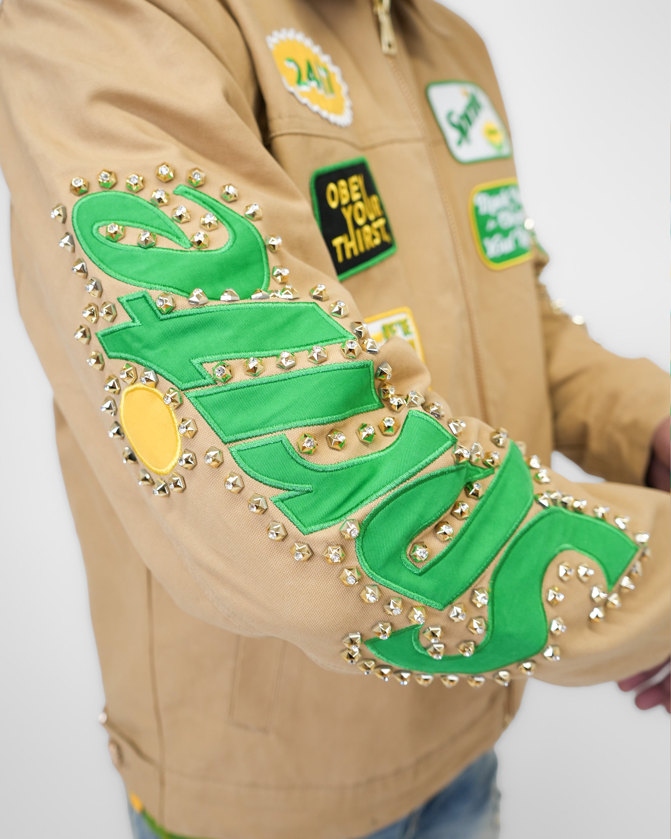 Sprite Obey Your Thirst Khaki Denim Jacket