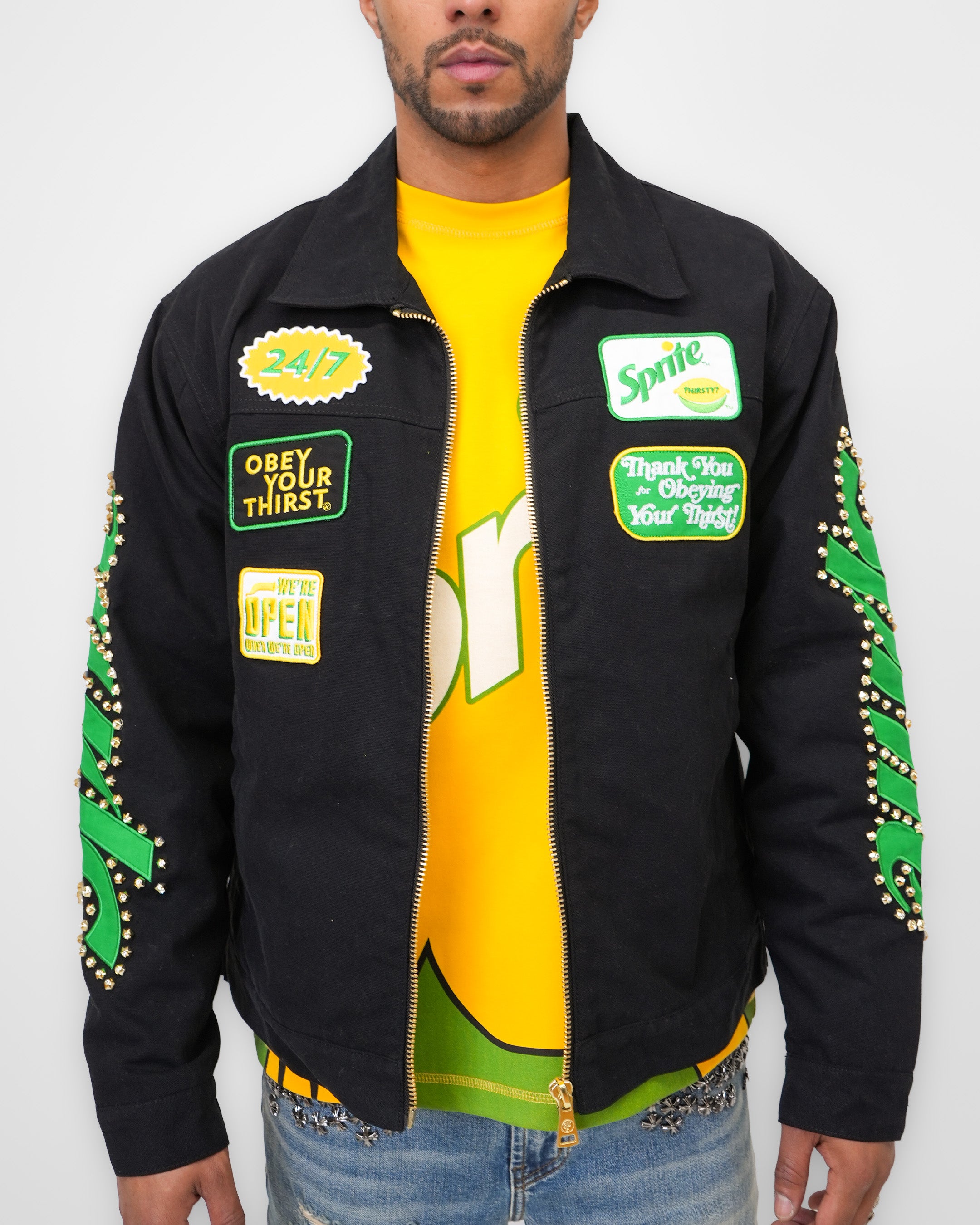 Sprite Obey Your Thirst Noir Denim Jacket