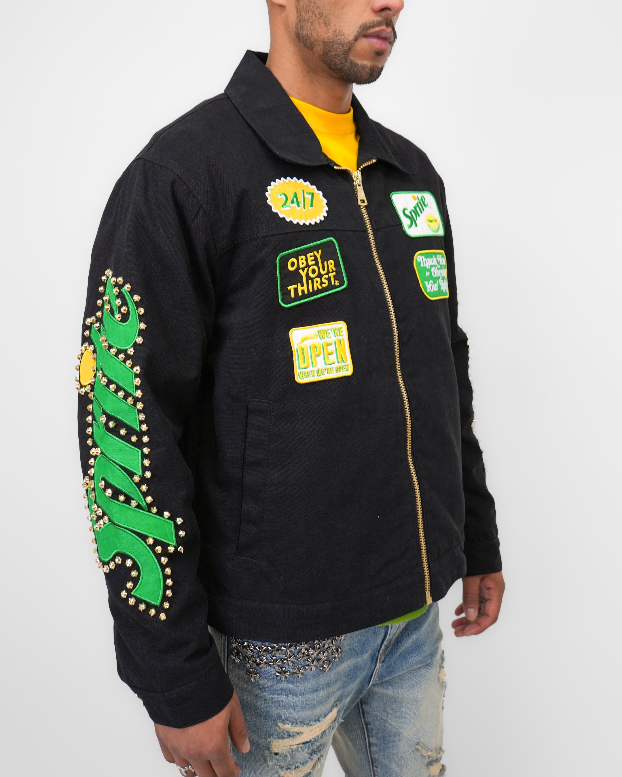 Sprite Obey Your Thirst Noir Denim Jacket