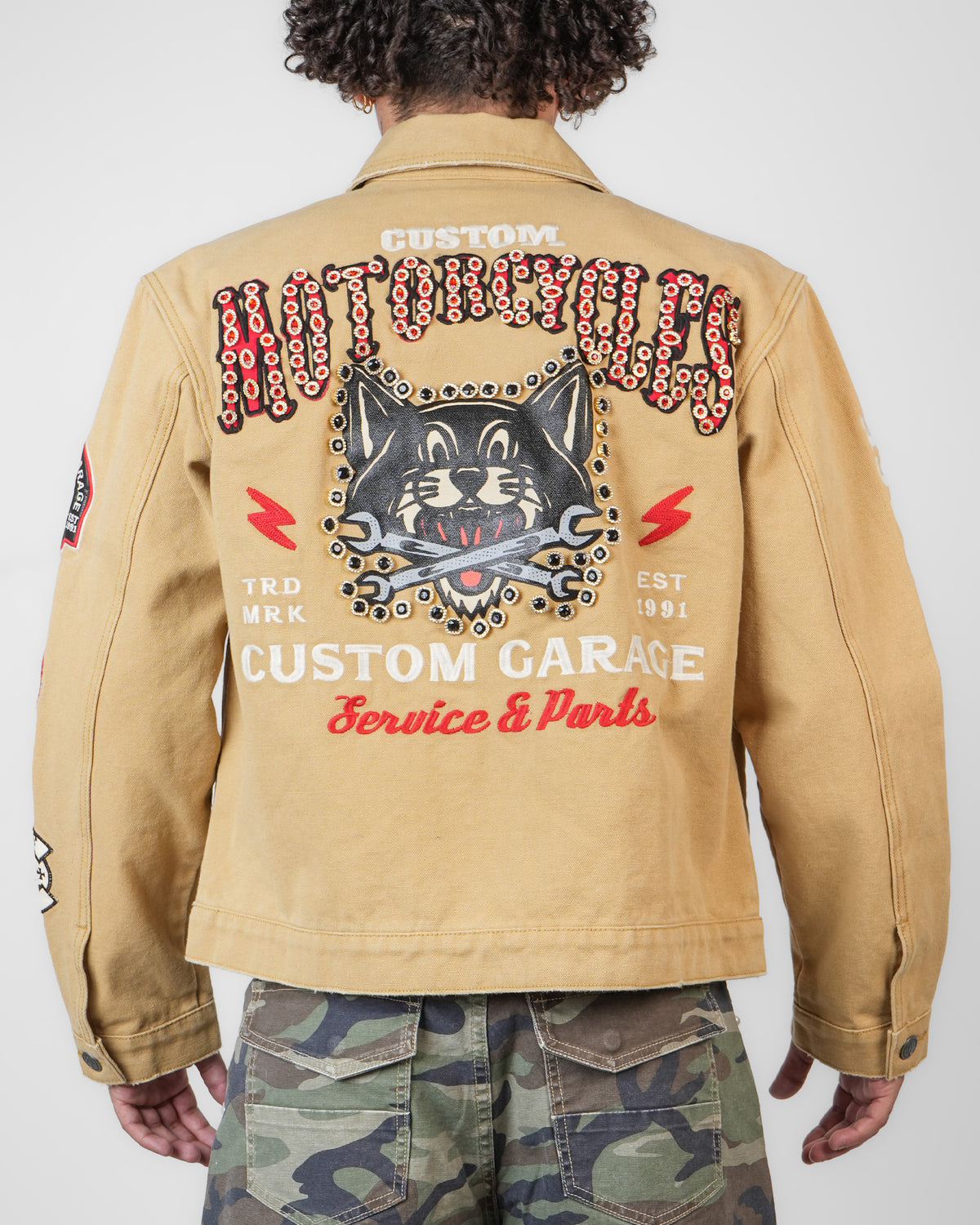 Outlaw Motor Garage Tan Jacket