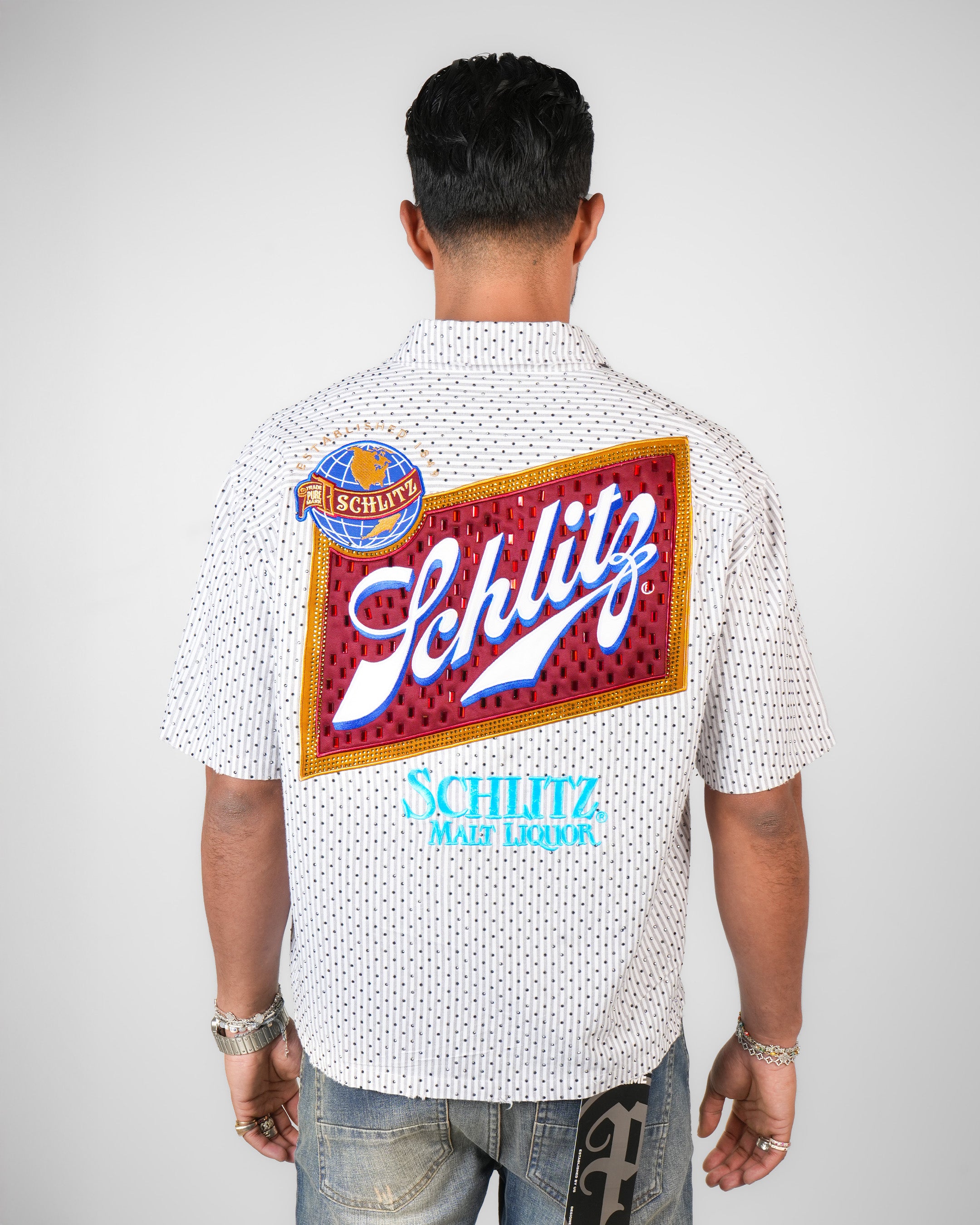 Schlitz Heritage Stripe Mechanic Shirt