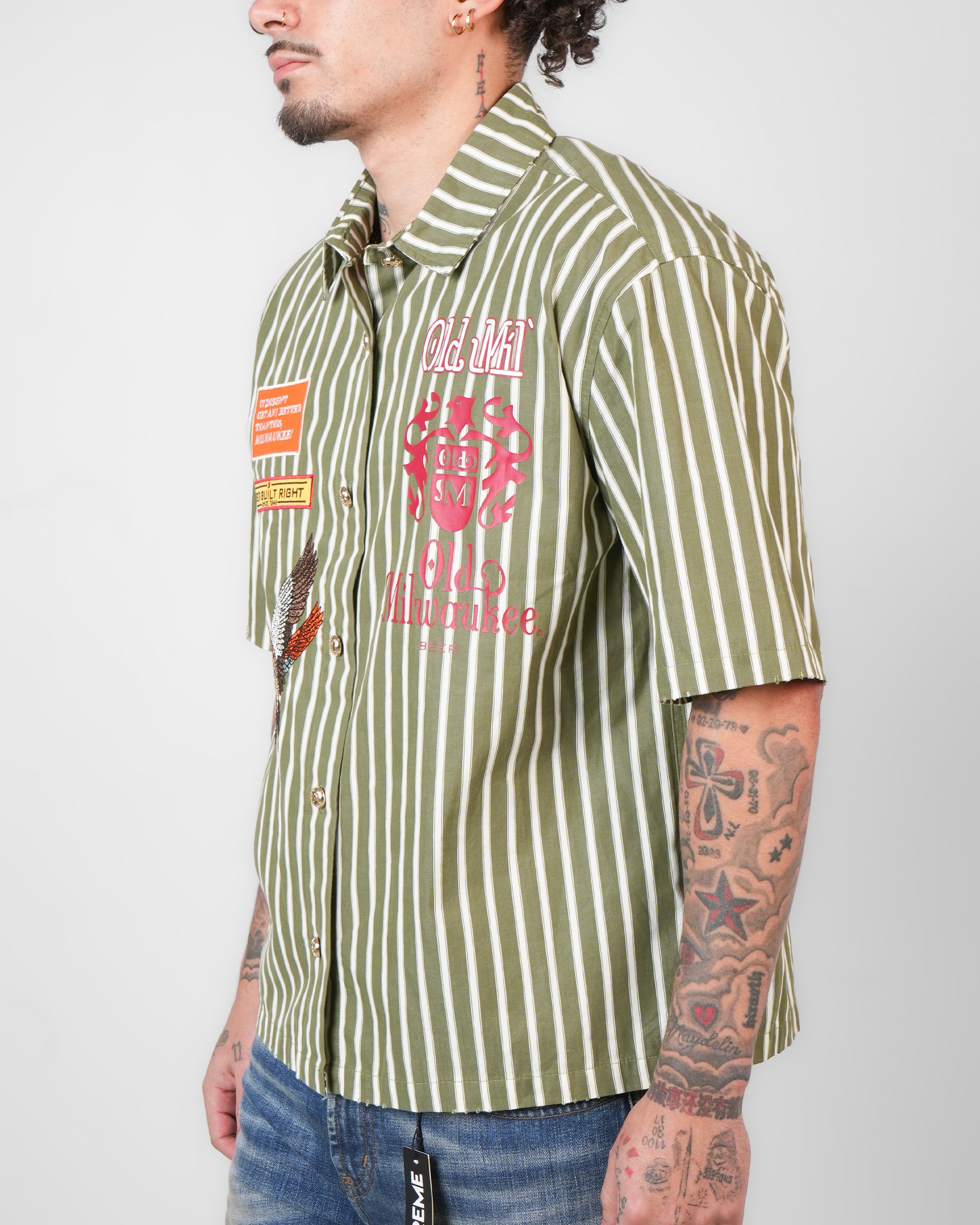 Old Milwaukee® Striped Mechanic Shirt