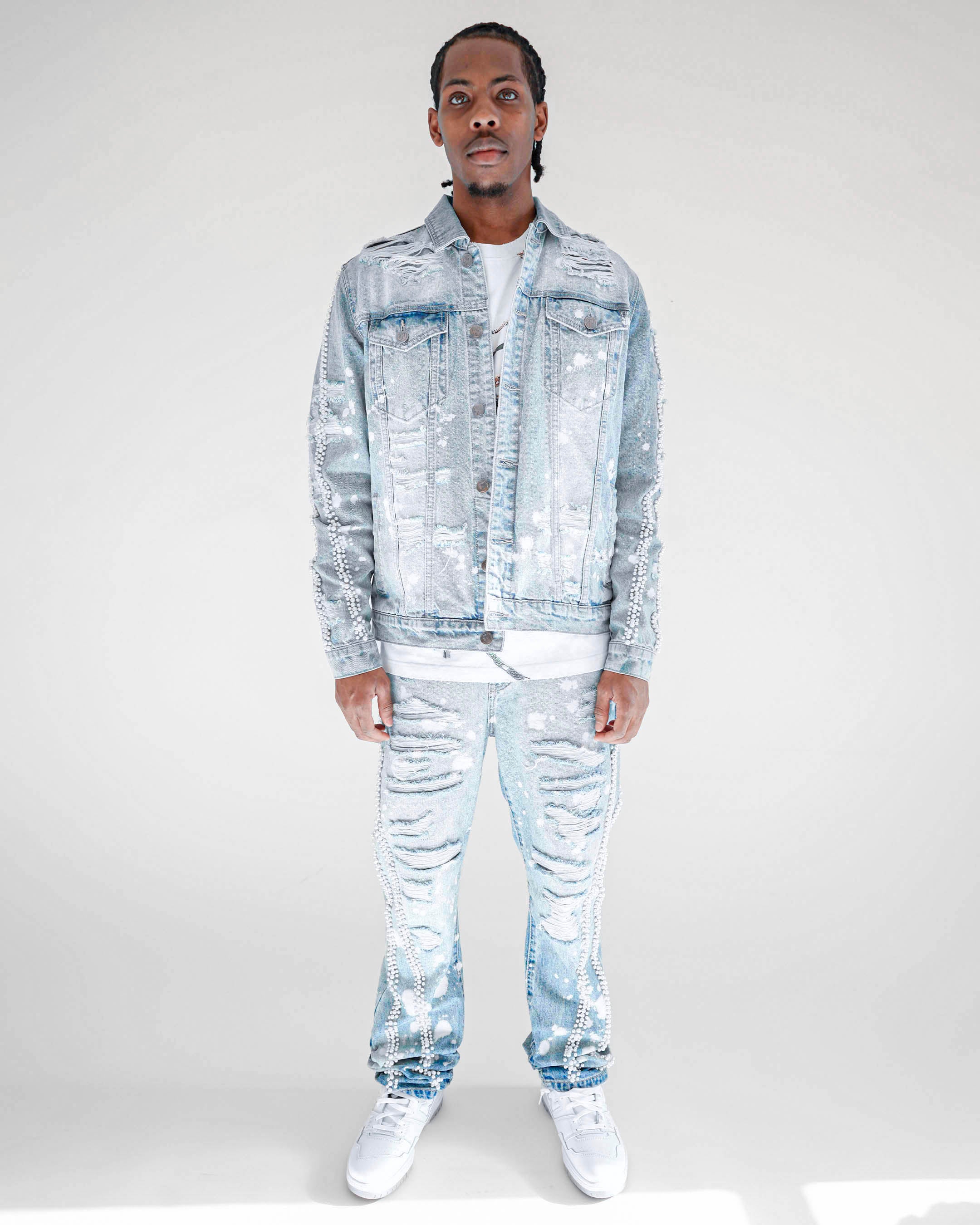 Preme Devotion Pearl Light Indigo Denim Jacket