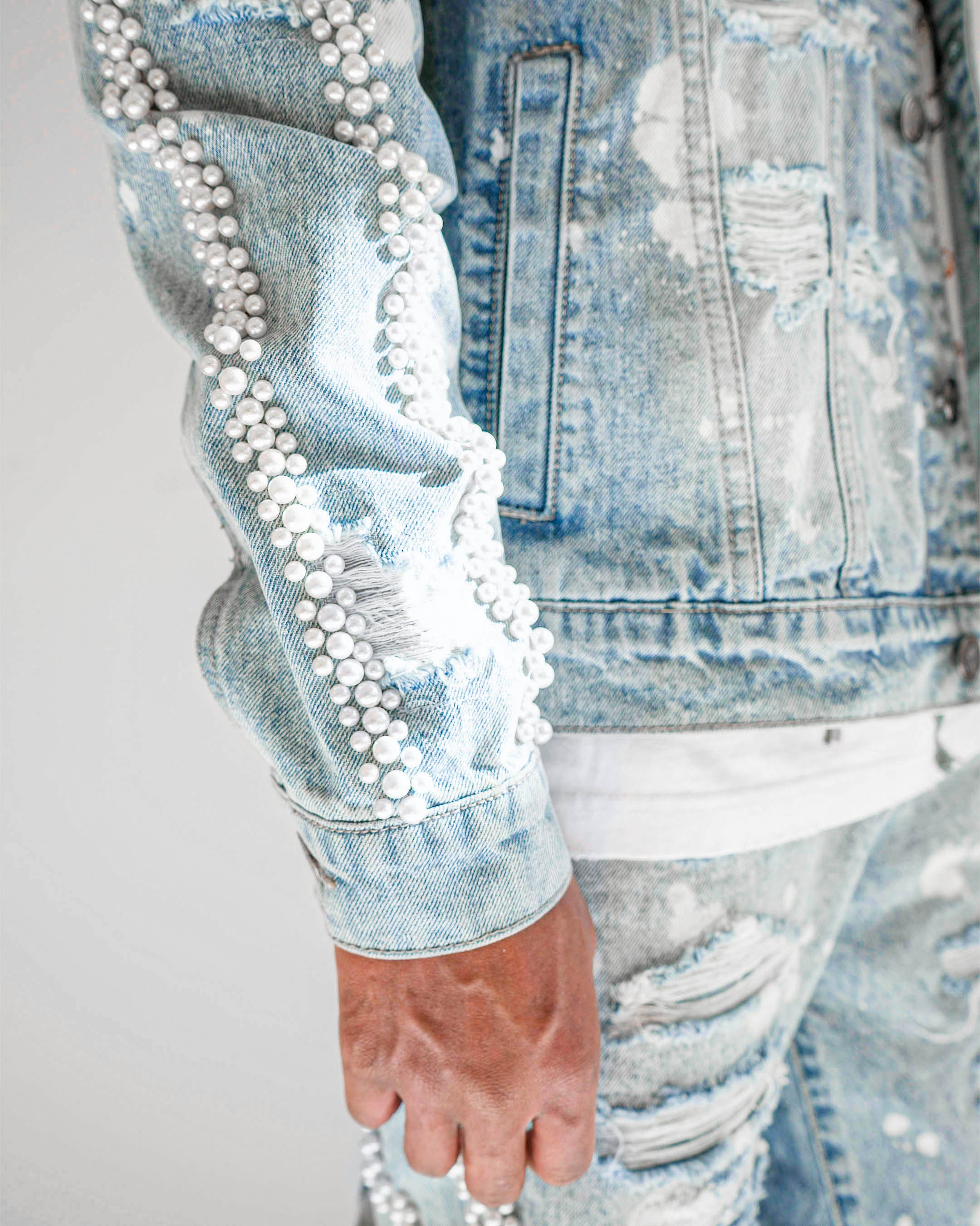 Preme Devotion Pearl Light Indigo Denim Jacket