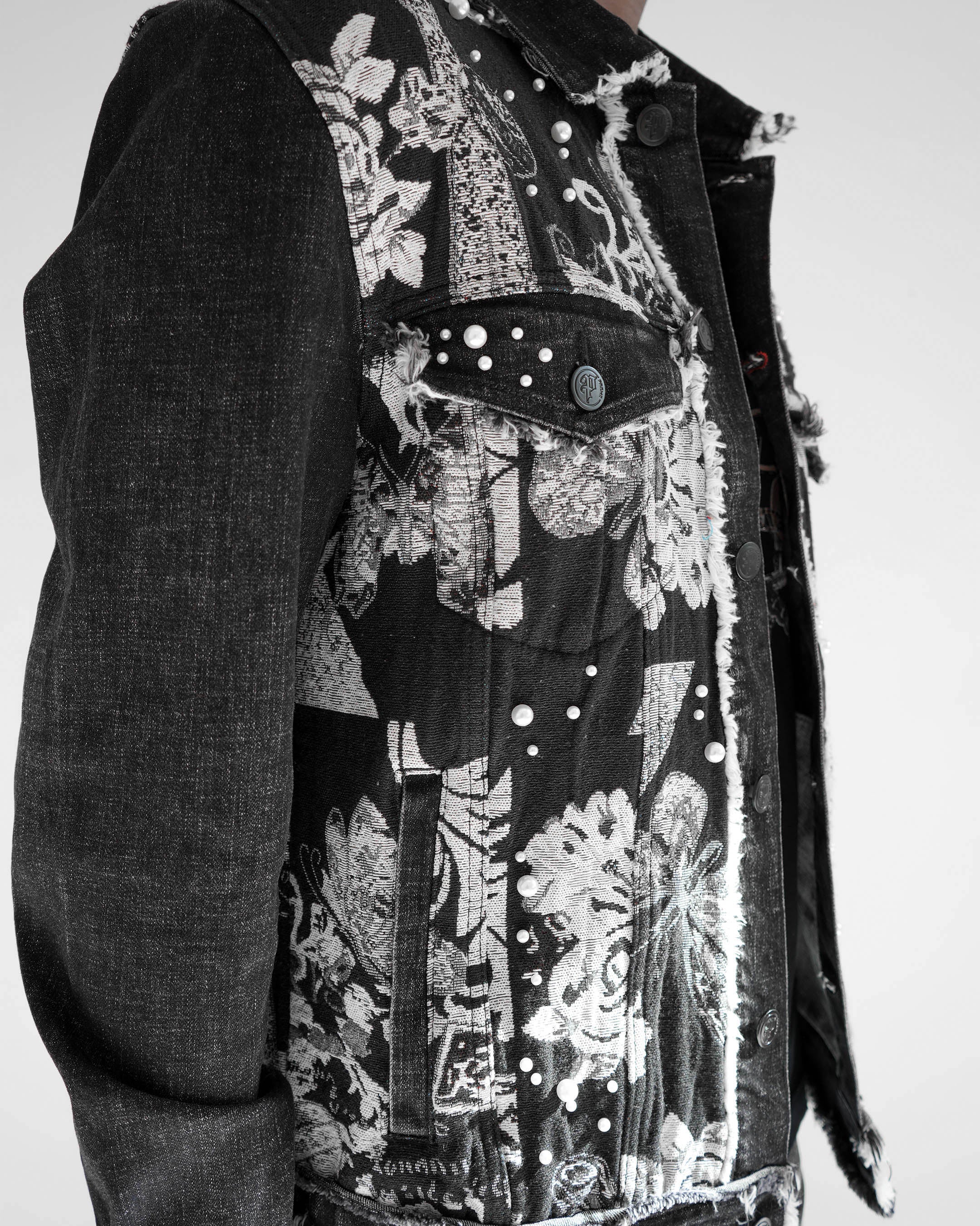 Preme Devotion Pearl Black Denim Jacket