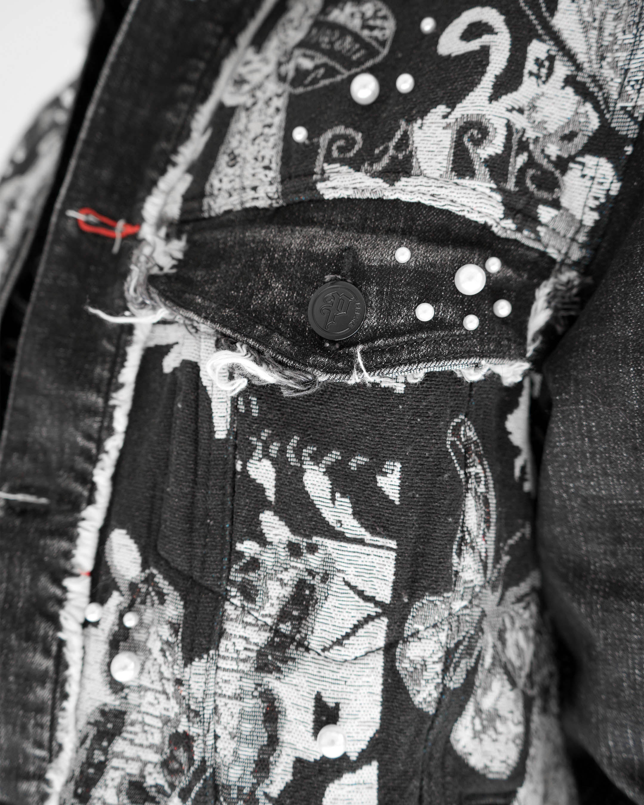 Preme Devotion Pearl Black Denim Jacket