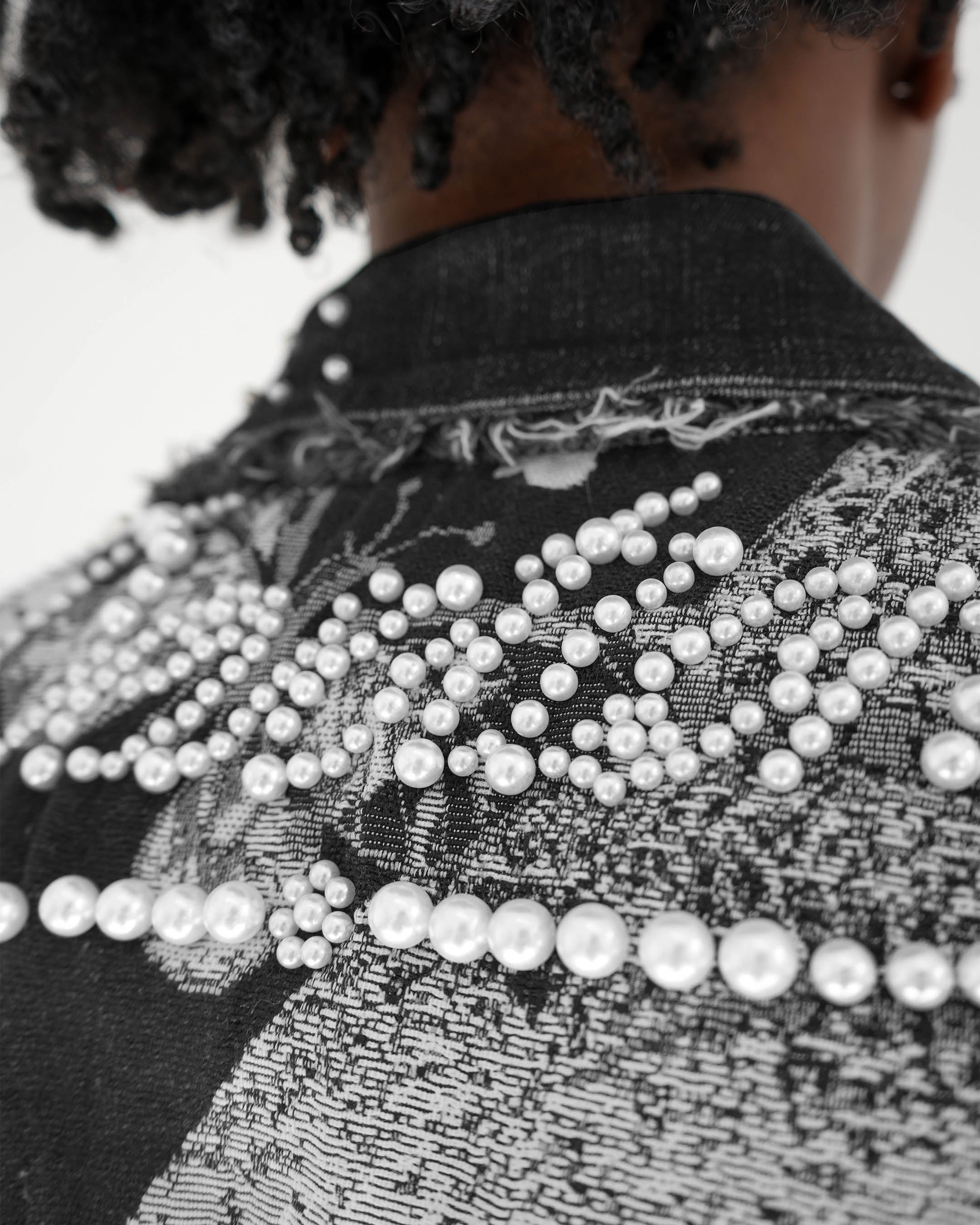 Preme Devotion Pearl Black Denim Jacket