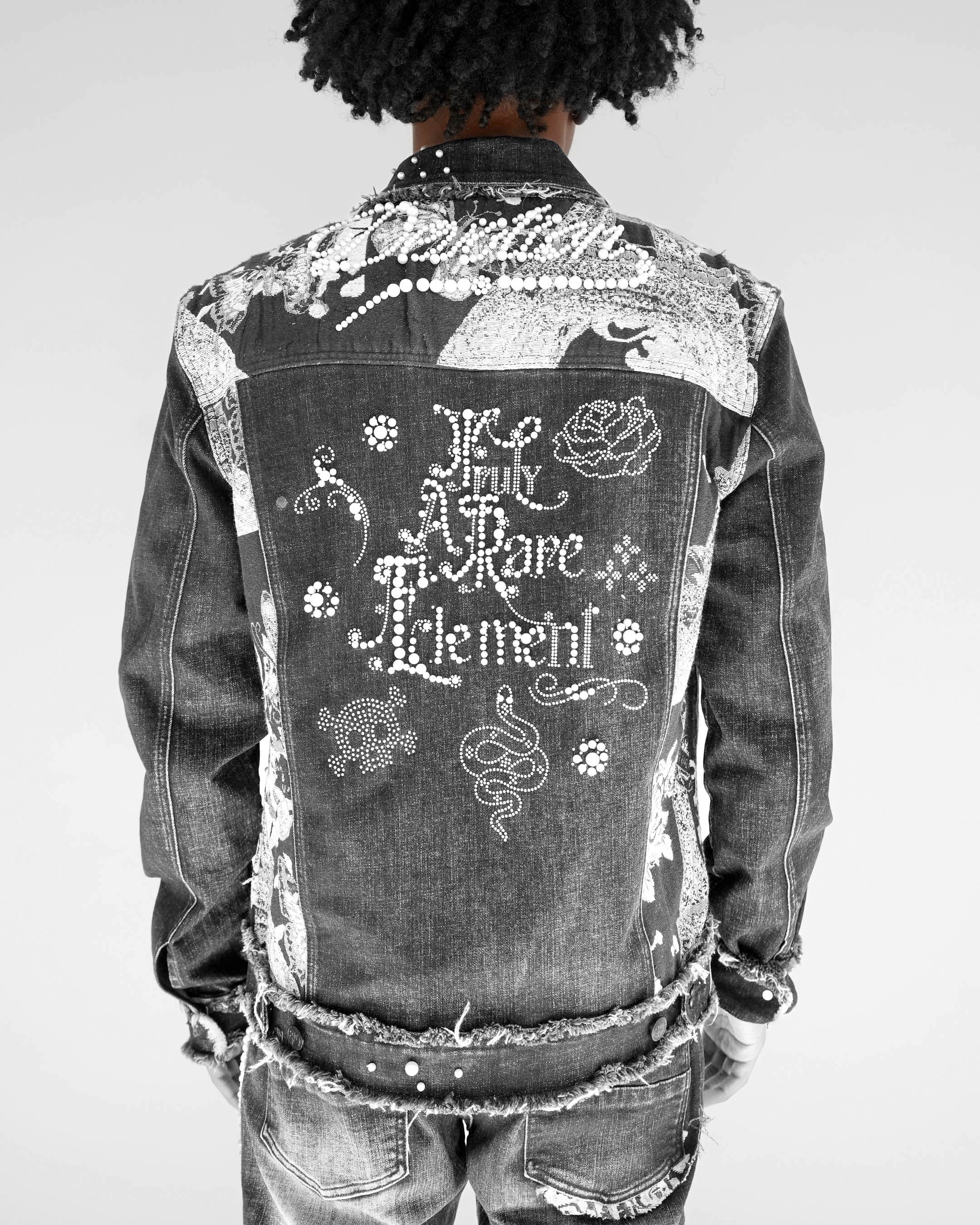 Preme Devotion Pearl Black Denim Jacket